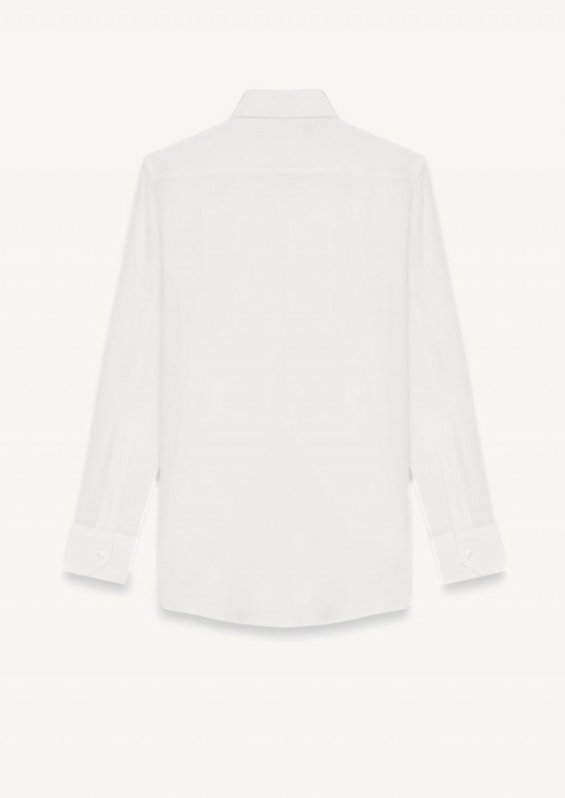 White silk crepe shirt