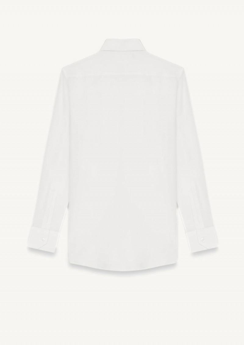 White silk crepe shirt