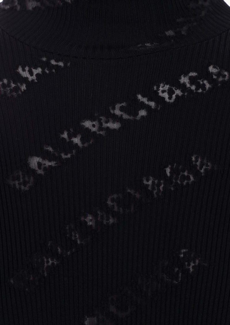 Col roulé oversized noir