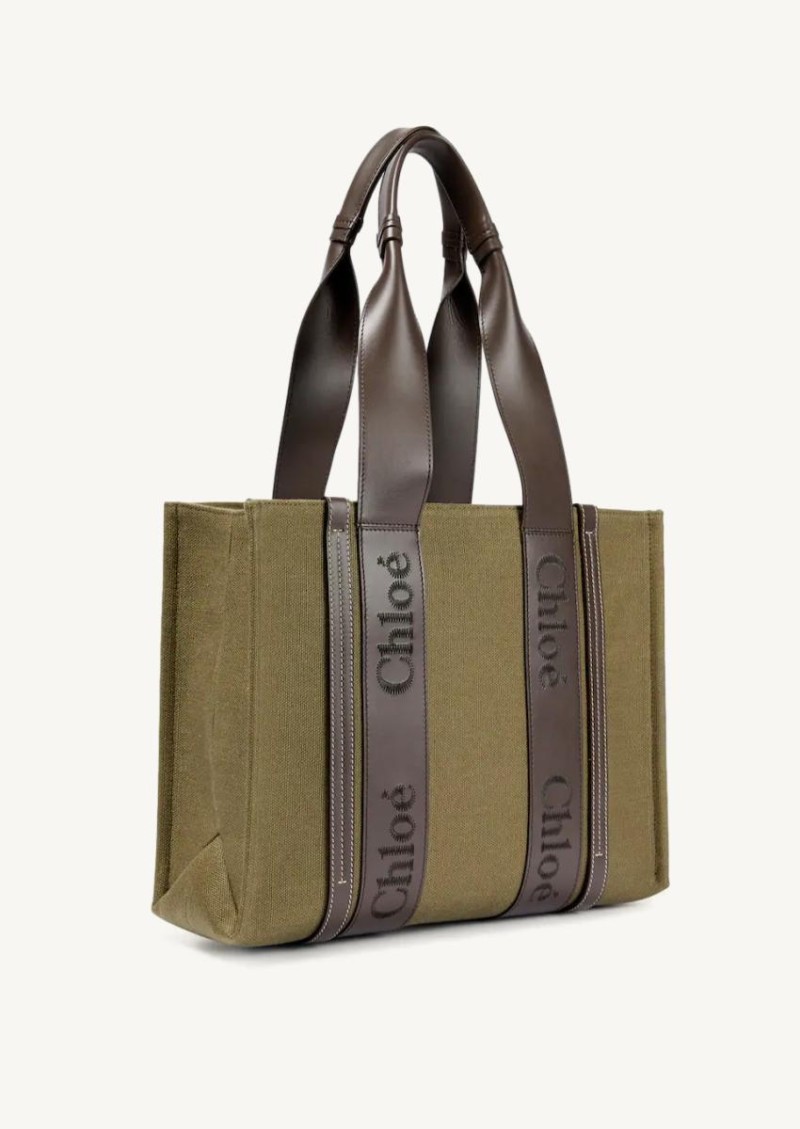 Woody tote bag warm green - Chloé | Département Féminin