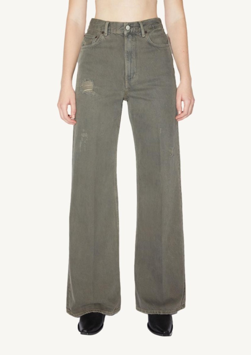 Jean loose blue green