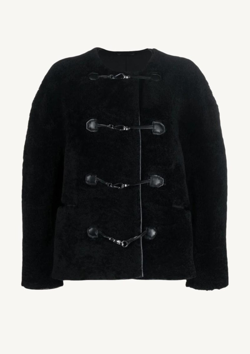 Teddy black shearling jacket