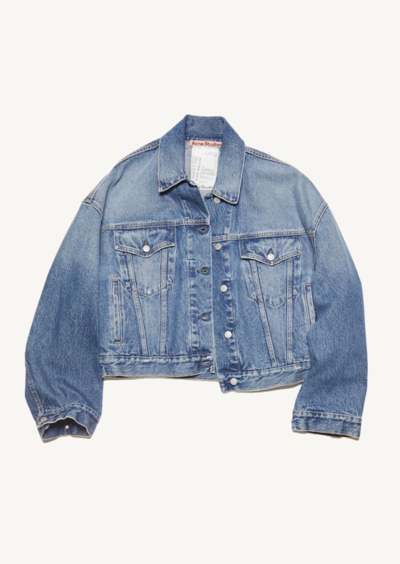 Mid blue loose fit denim jacket