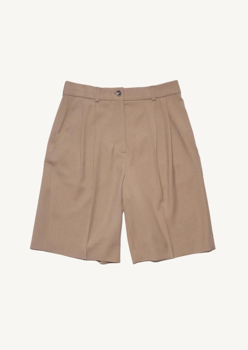Short de tailleur gris taupe
