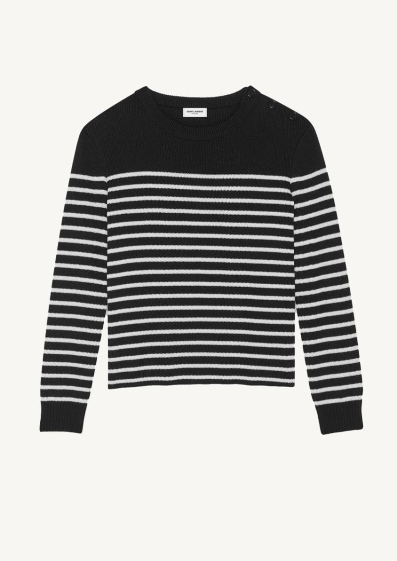 Navy knit high neck sweater