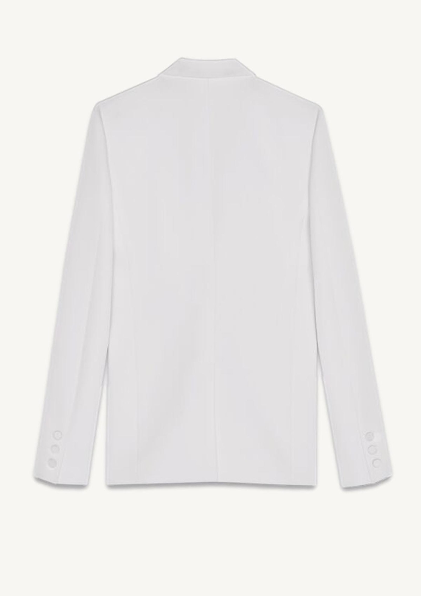 Tuxedo jacket in white powder granules