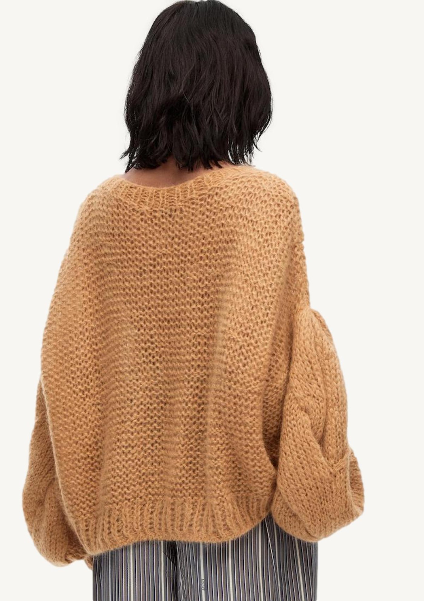 Light camel Anagram sweater in mohair