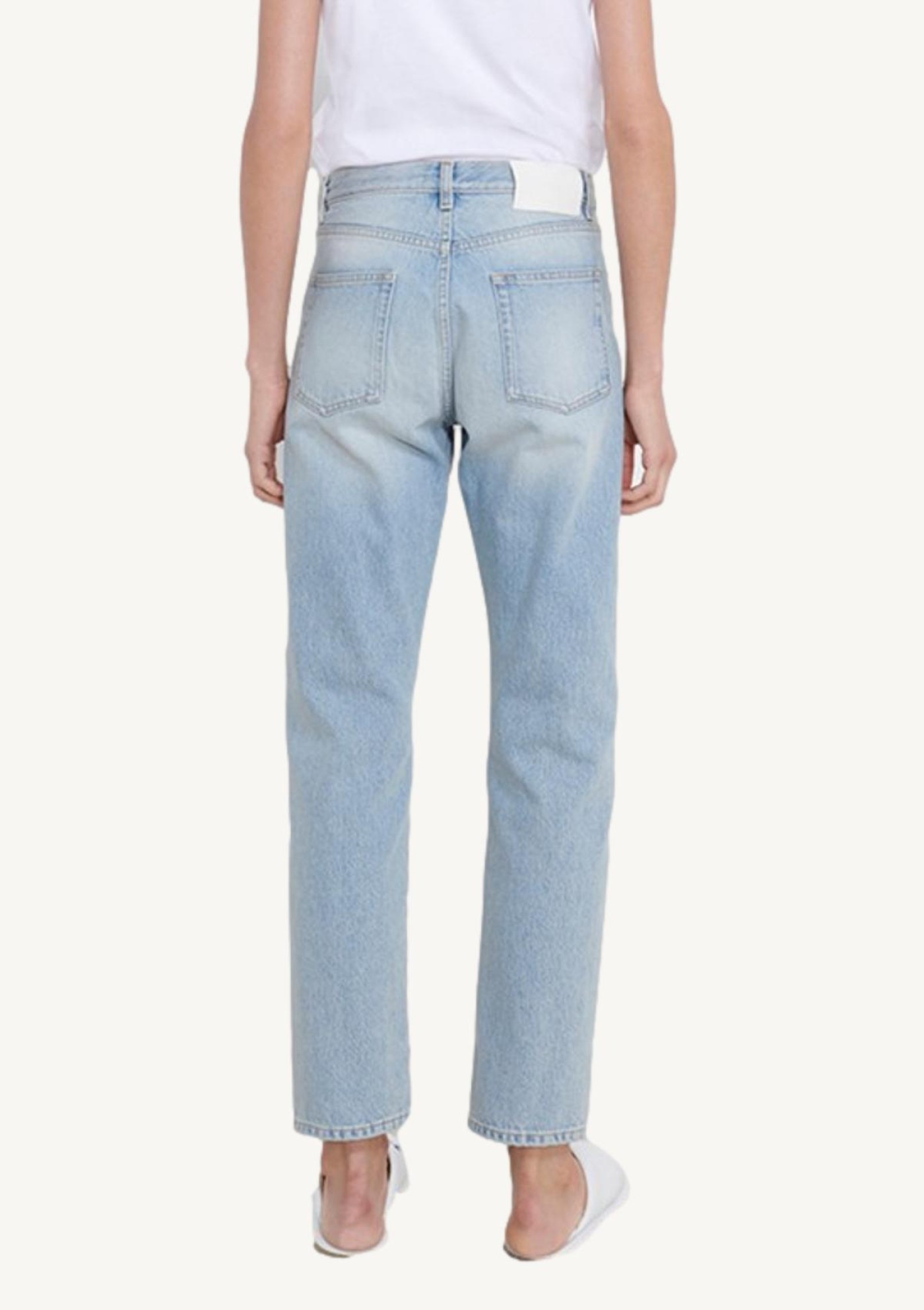 WULAR Pantalon droit en denim washed light blue