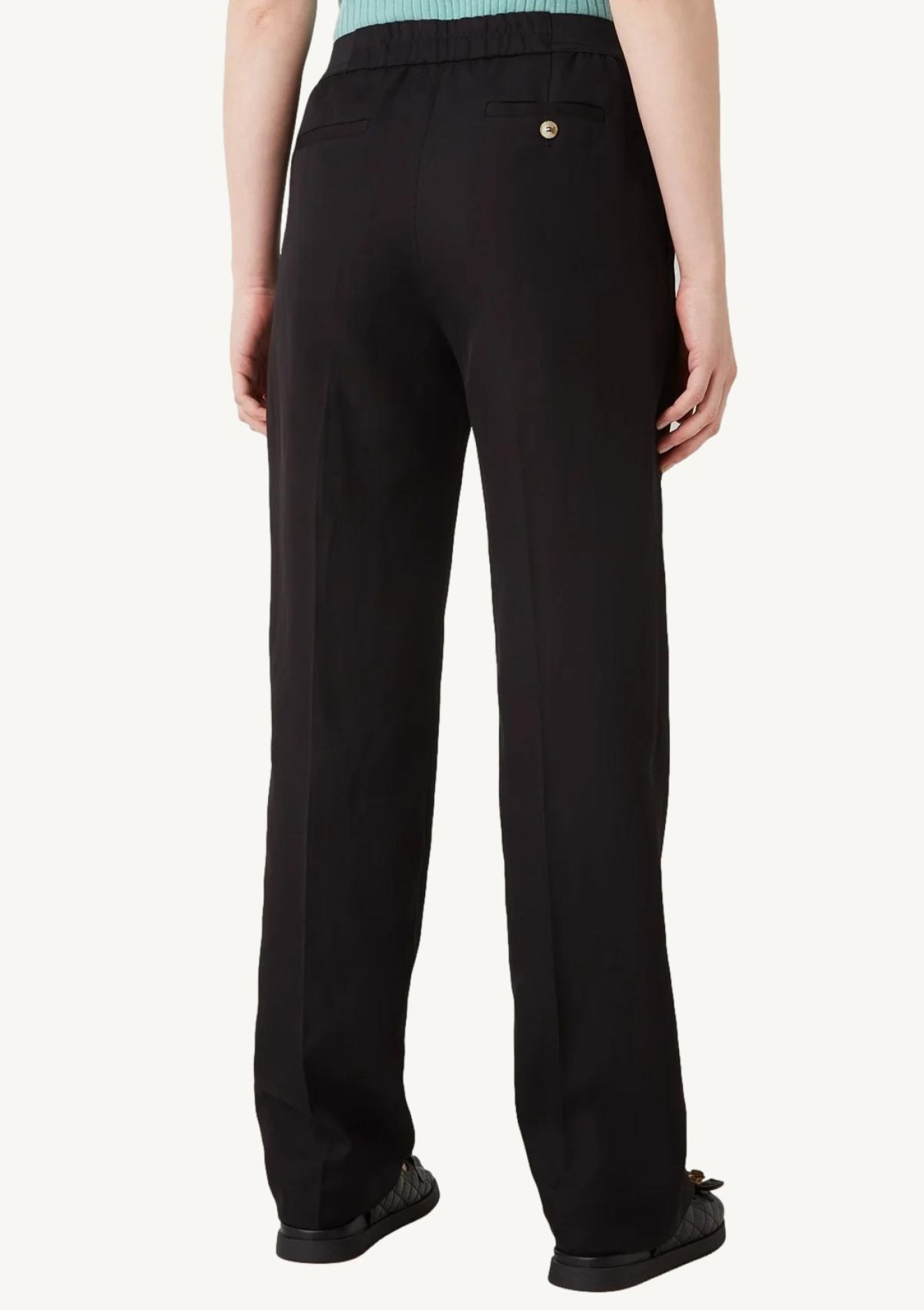 Pantalon Takaroa à taille élastique noir