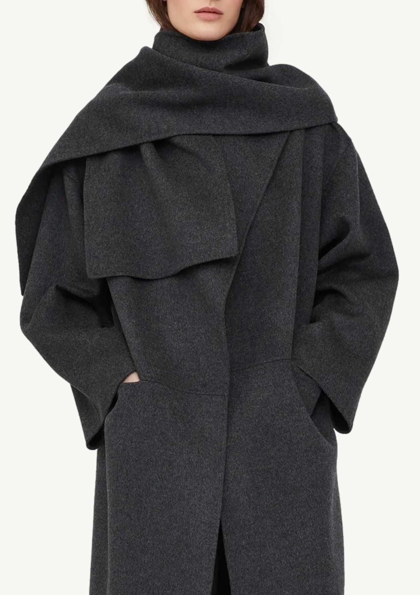 Toteme annecy coat black hotsell