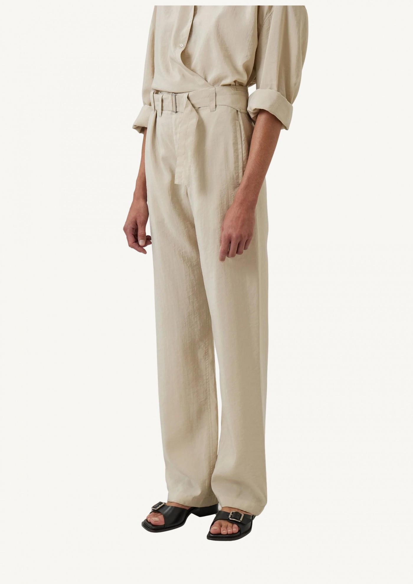 PANTALON CEINTURÉ SOUPLE DRY SILK MASTIC DUSTY