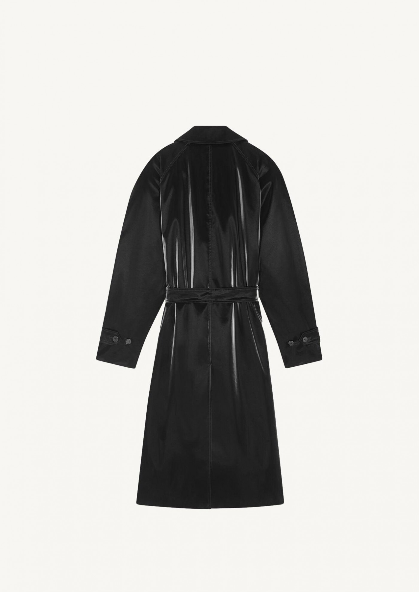 LACQUERED EFFECT TRENCH COAT