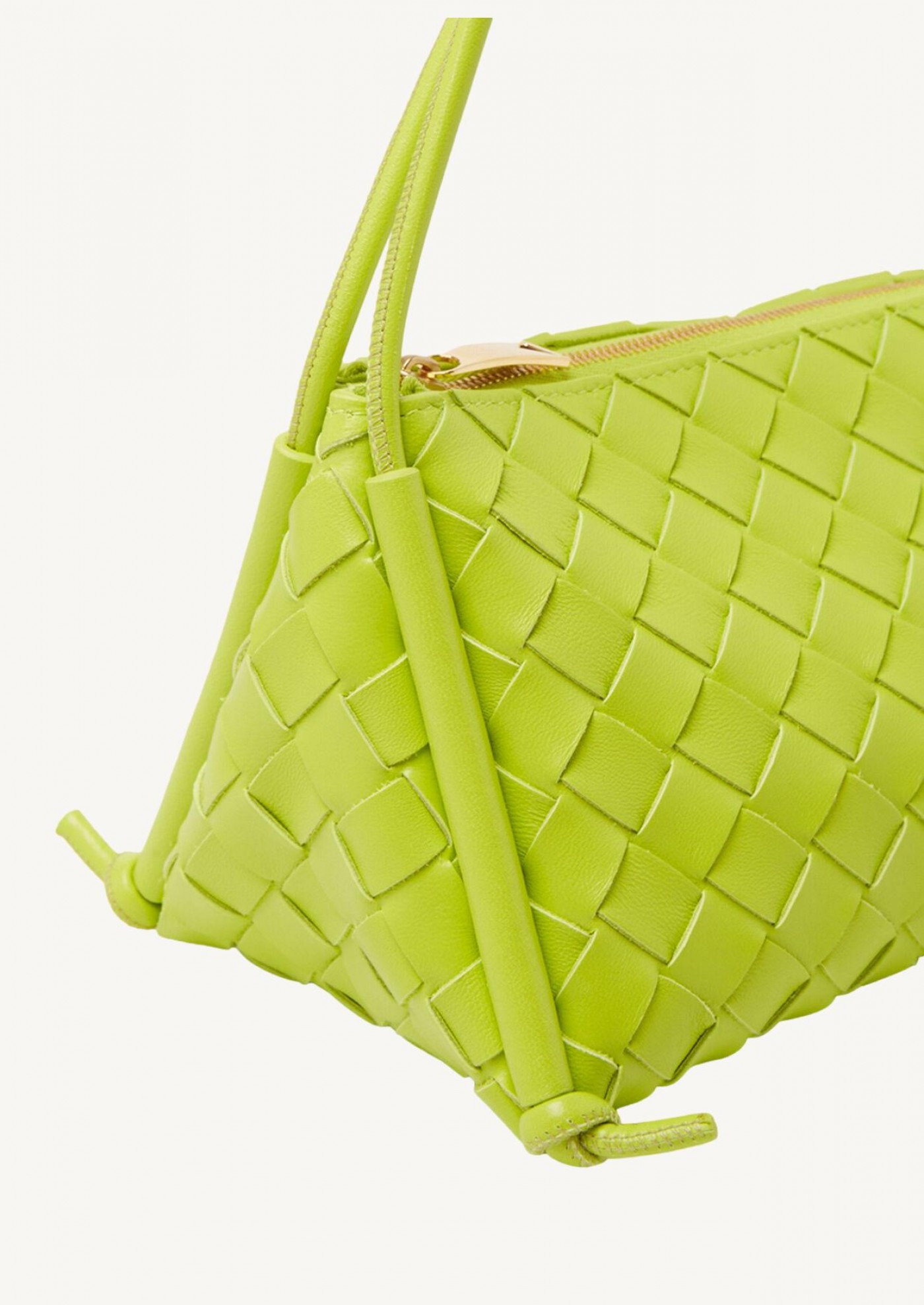 Intreccio nappa mini shoulder bag in kiwi
