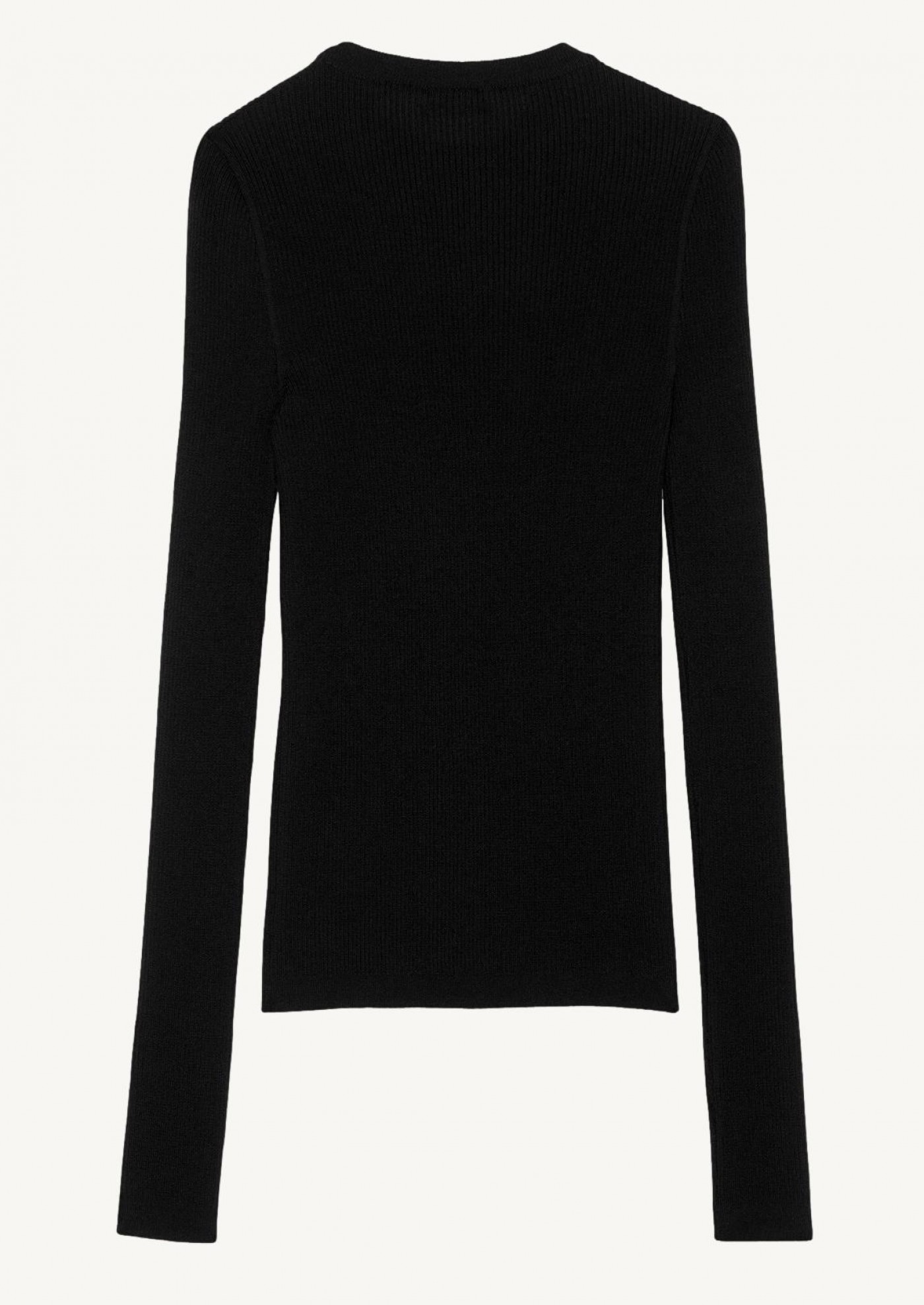 Cashmere, wool and silk ribbed sweater