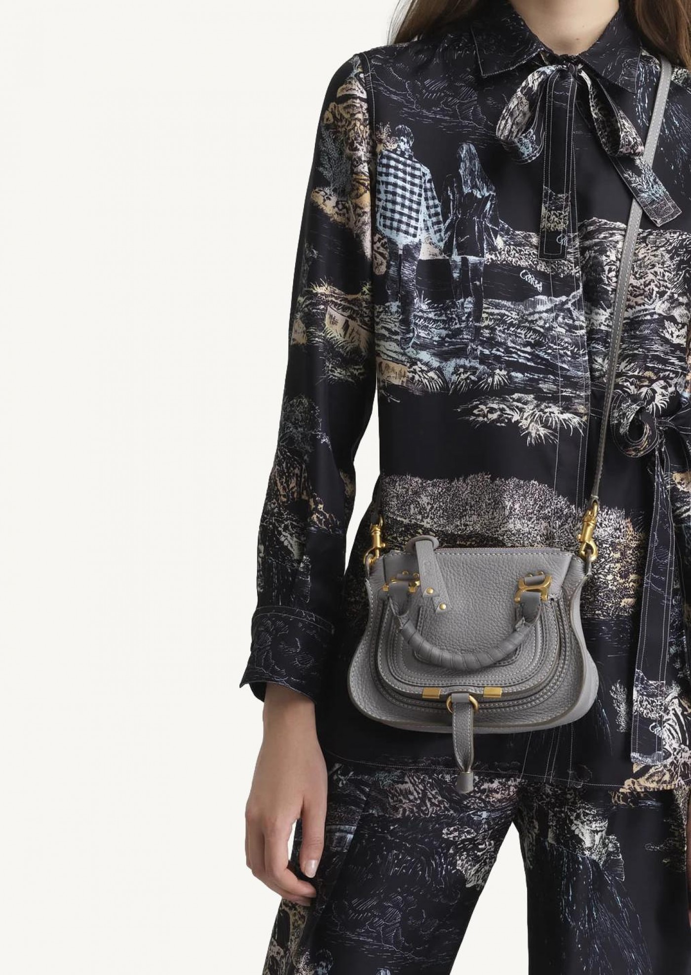 Mini double bag marcie grey