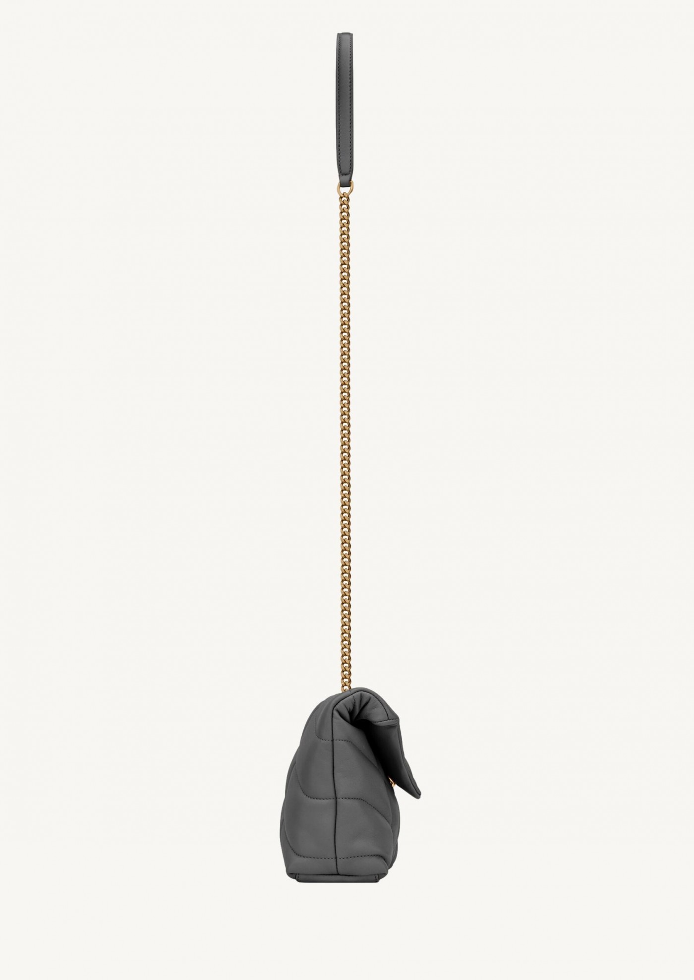 Puffer toy in grey nappa lamb