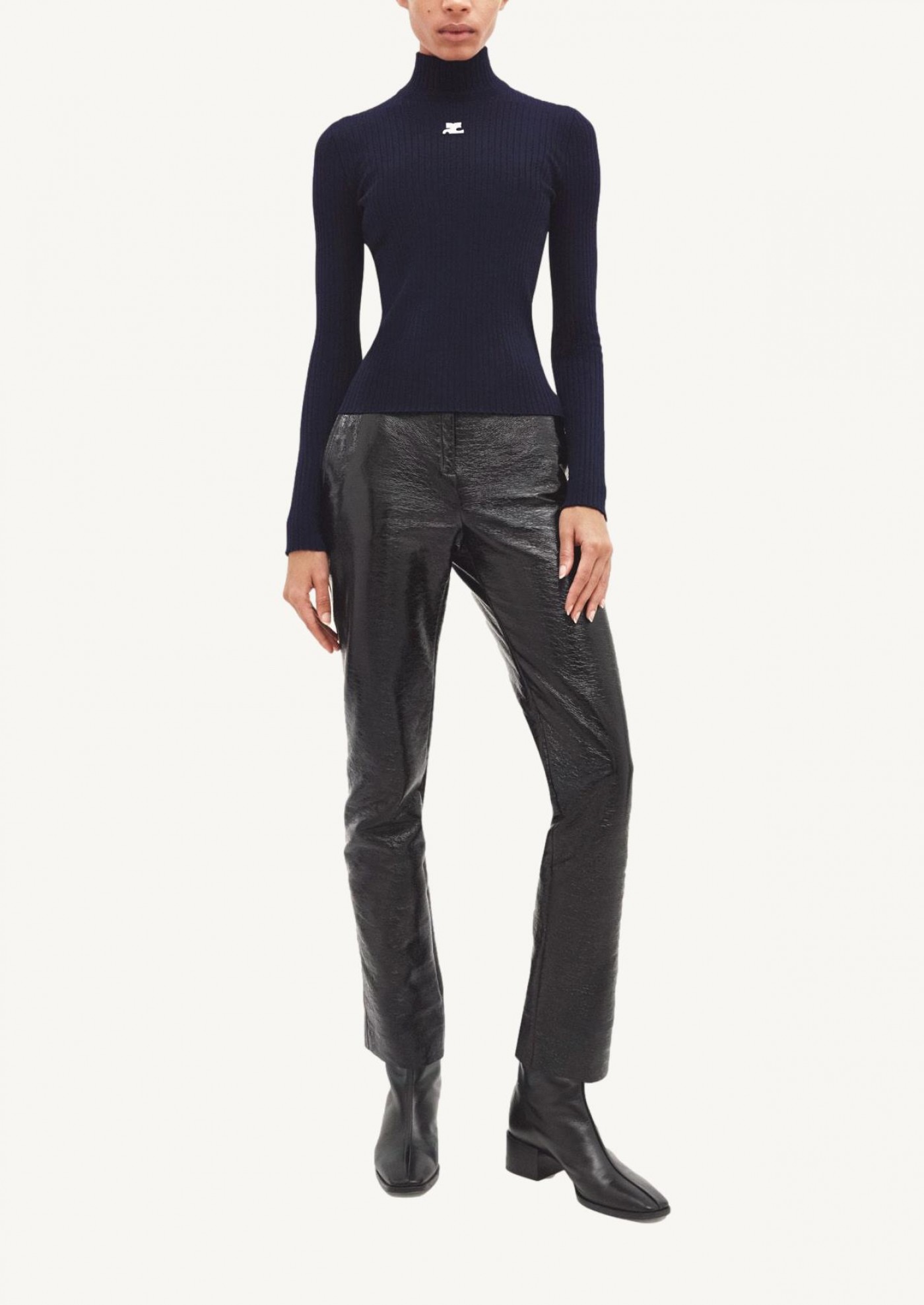Navy high neck sweater reissue