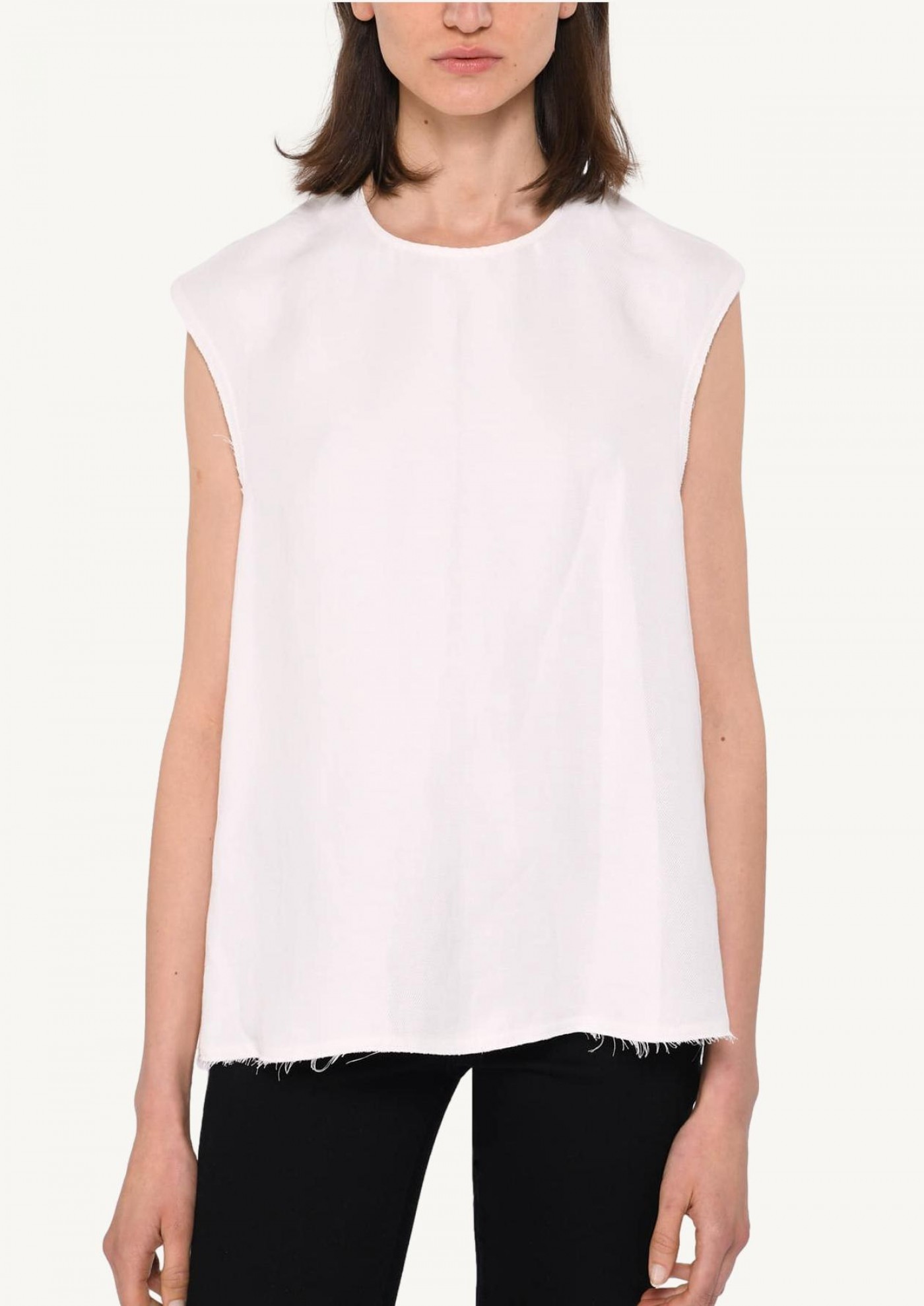 White Novi button-down top
