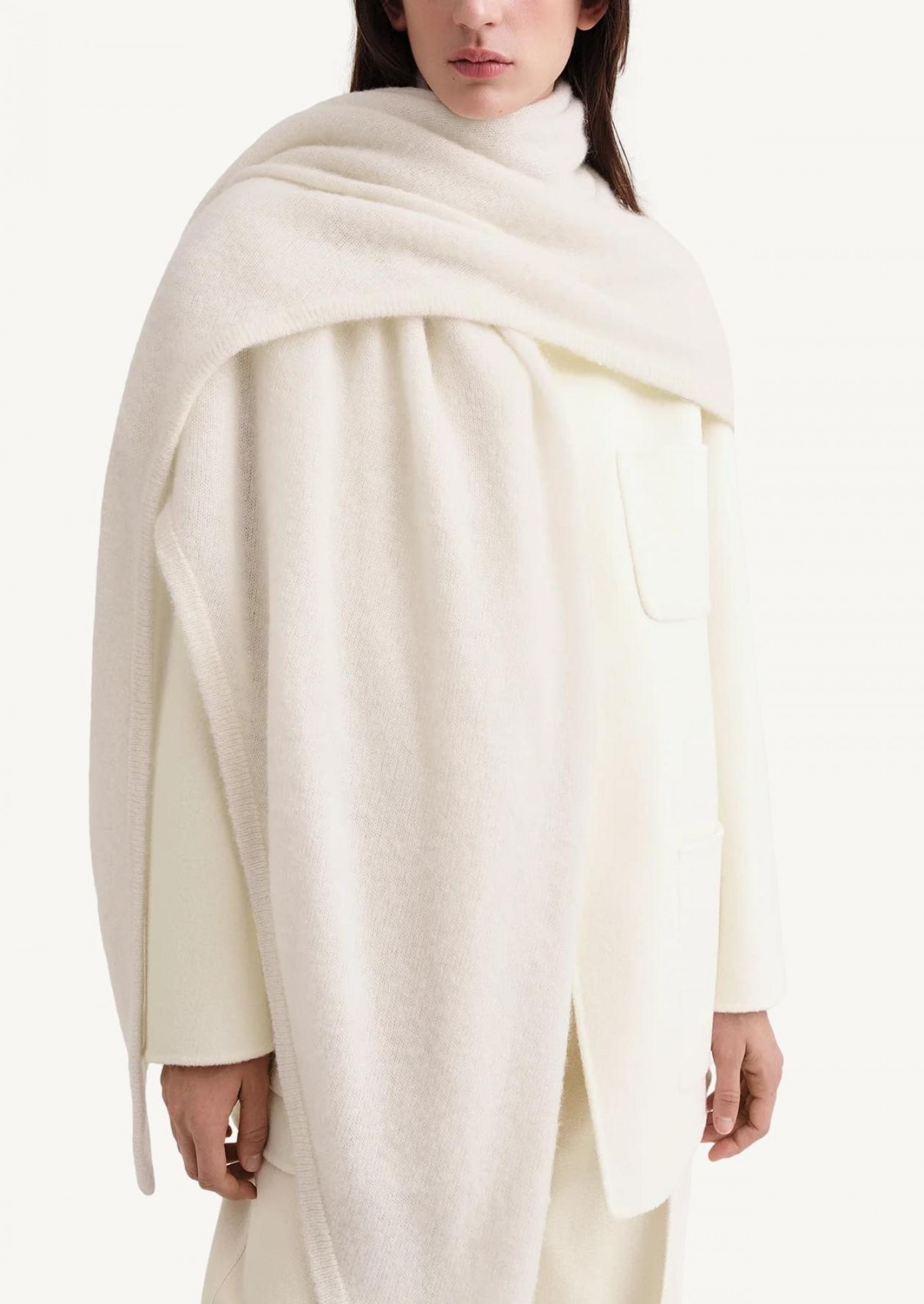 White triangle scarf