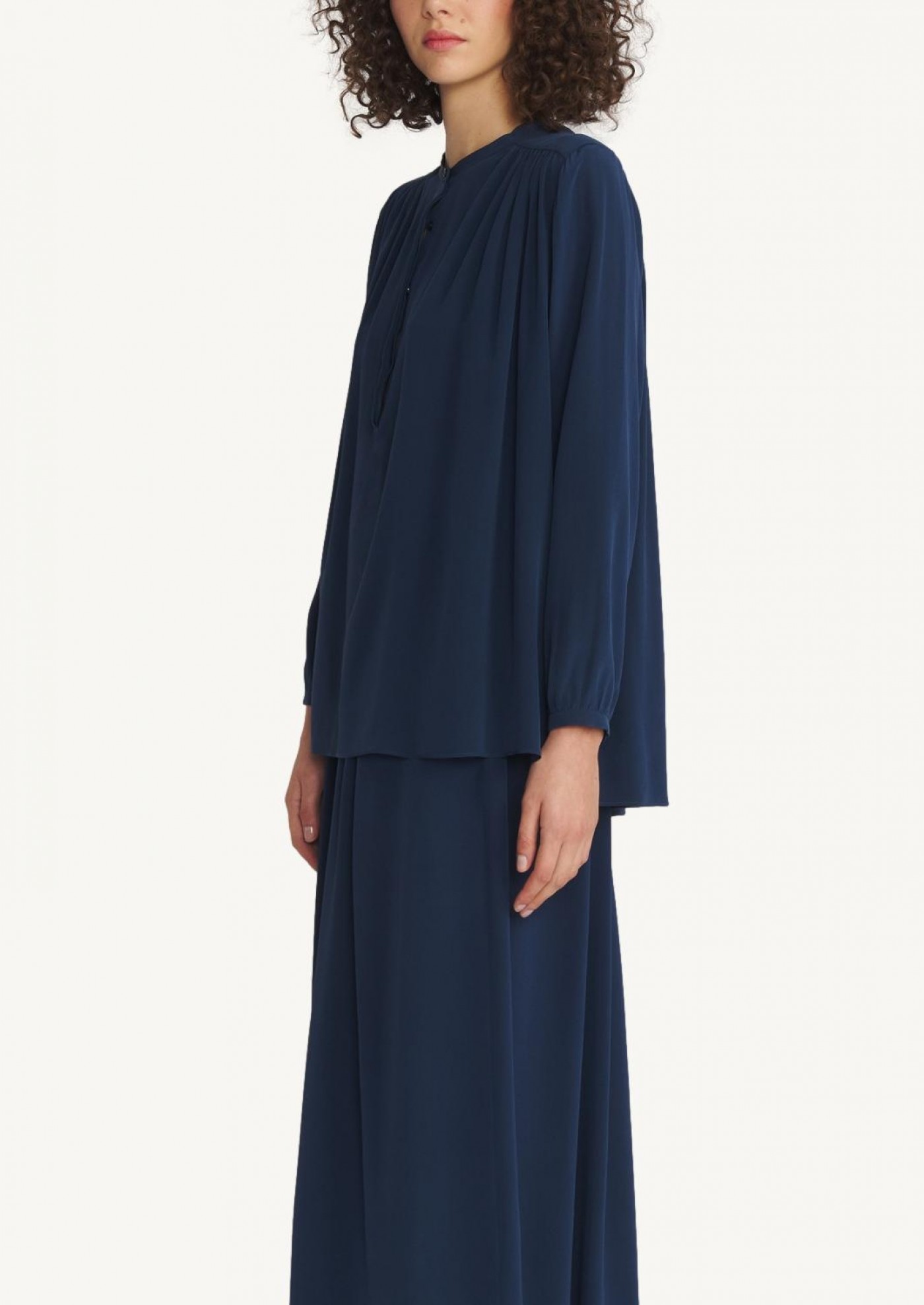 Midnight blue cherry blouse
