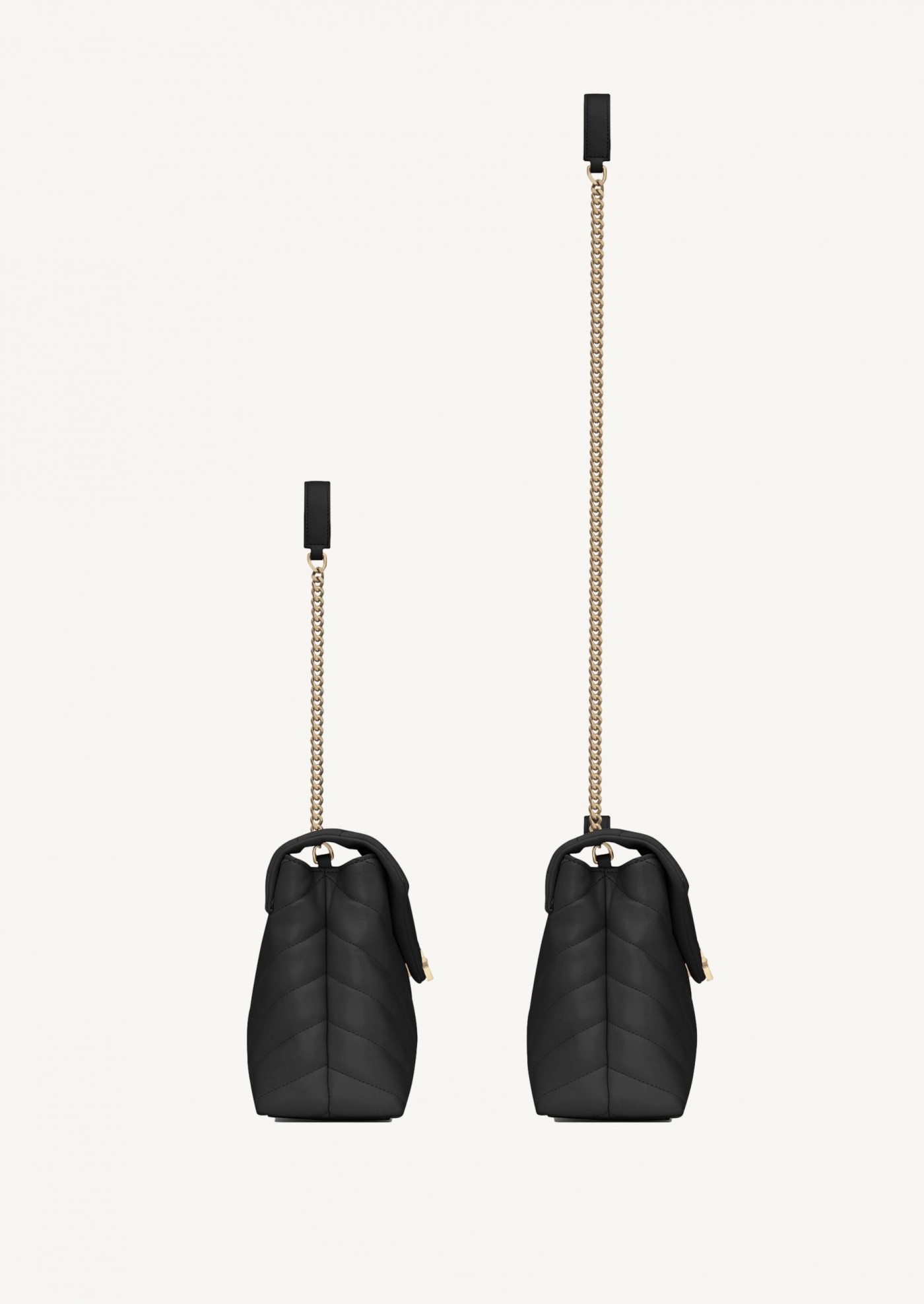 Sac loulou noir finitions or small