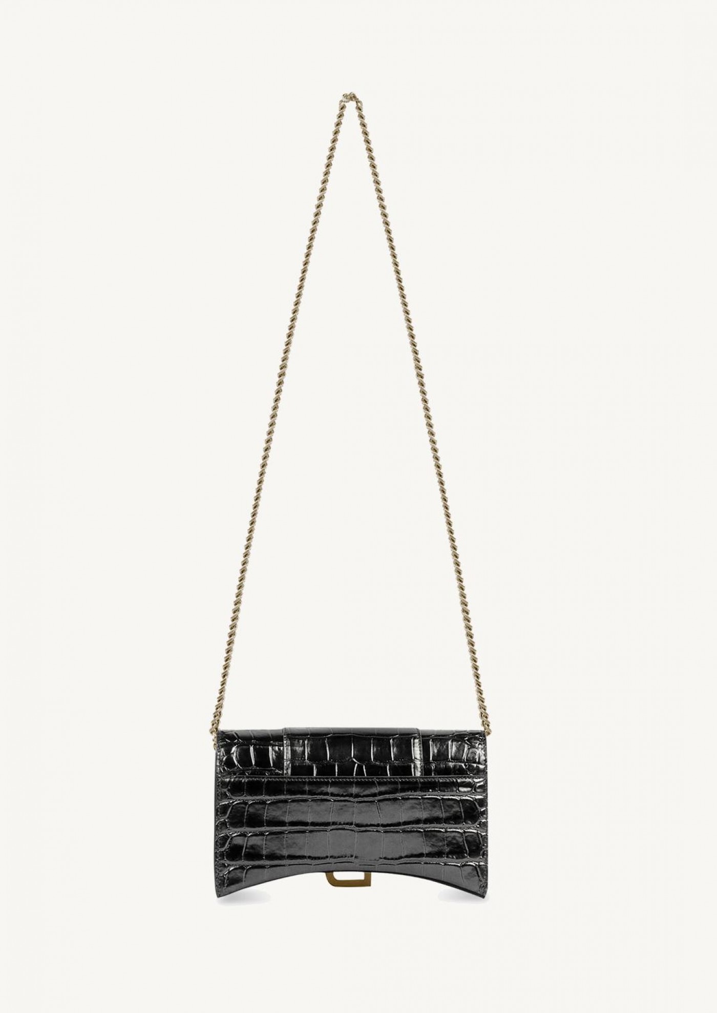 Portefeuille avec chaîne Hourglass noir/ or