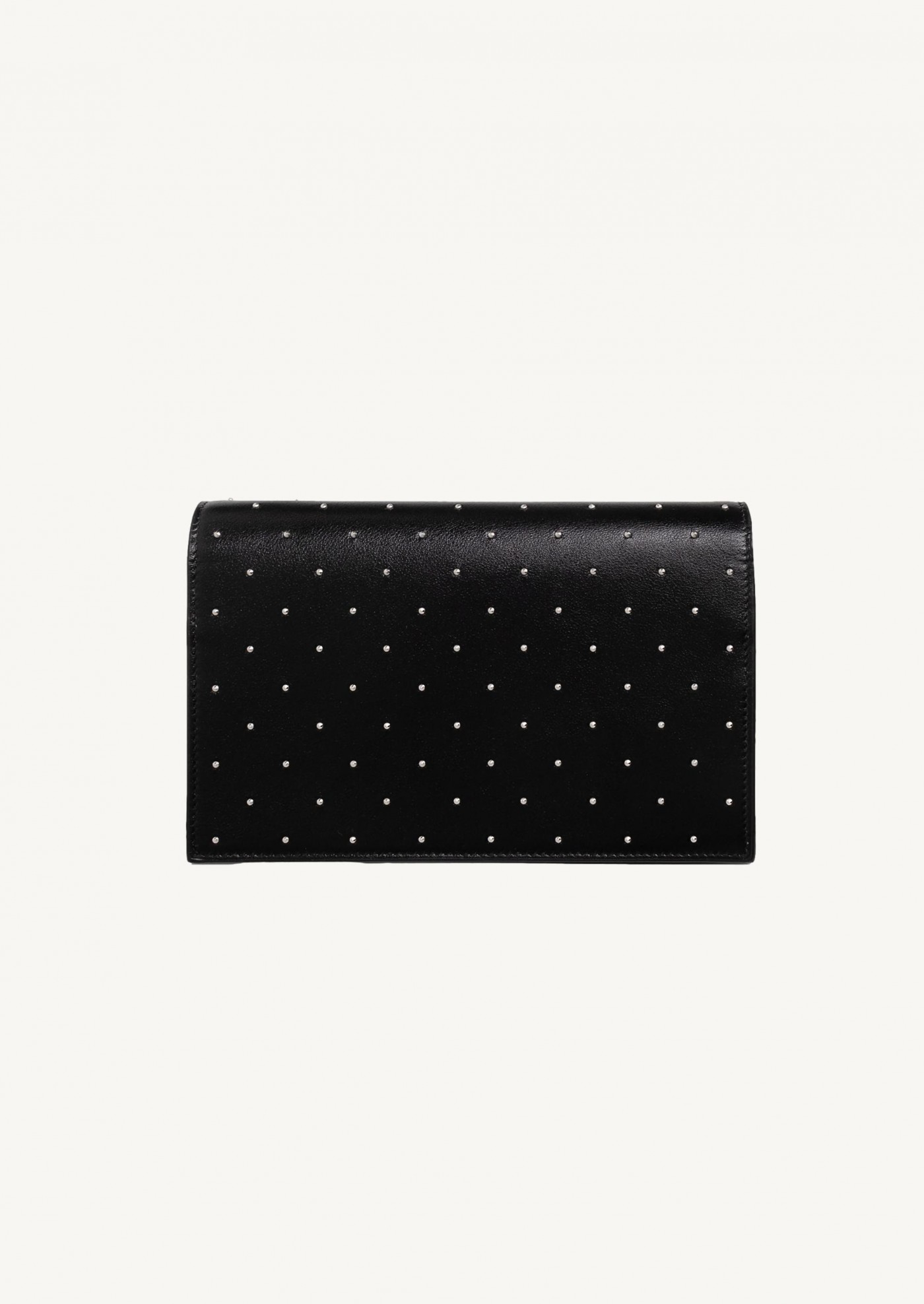 Saint Laurent - Portefeuille à pompon kate noir avec bandoulière