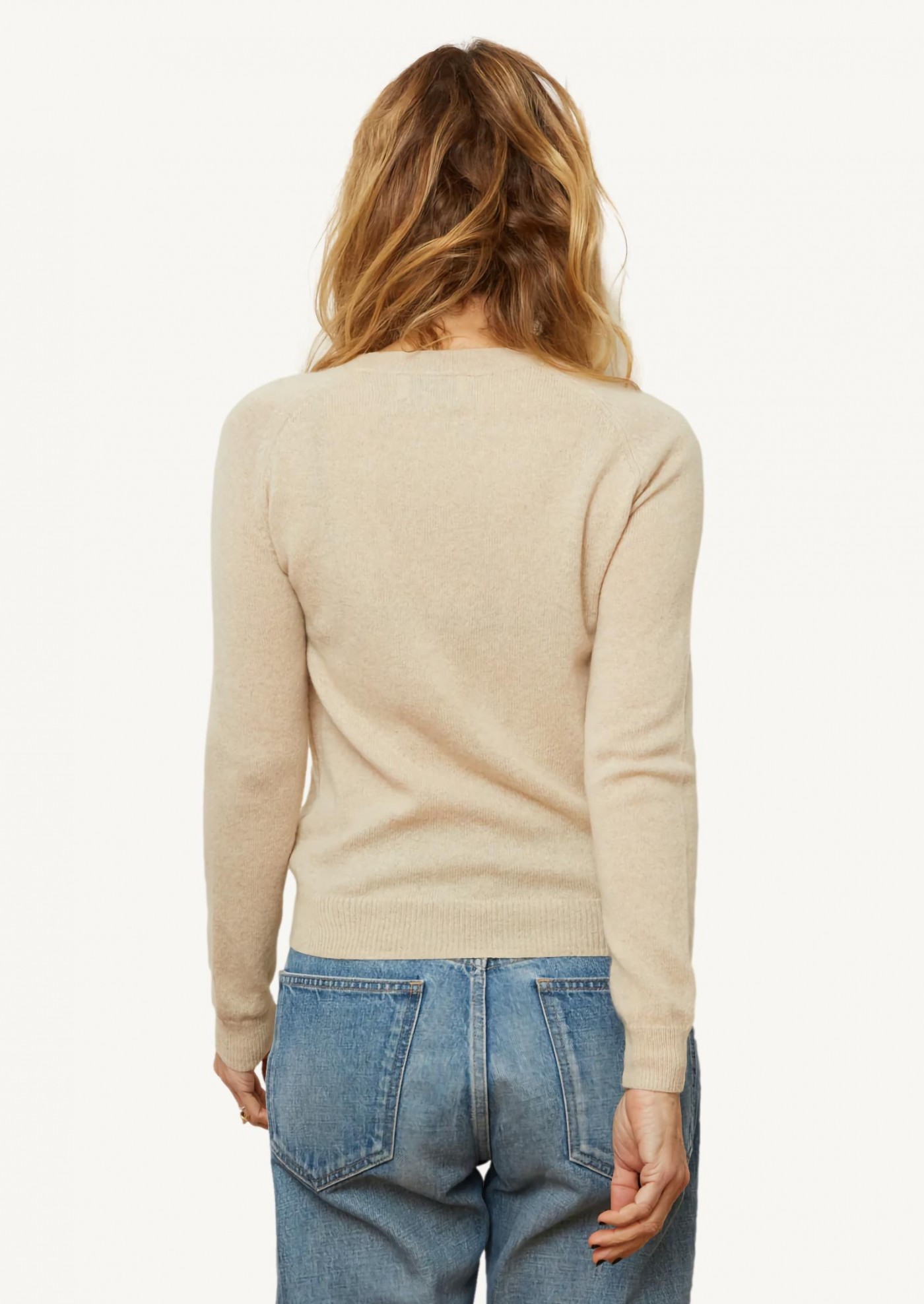 Mila blue beige sweater