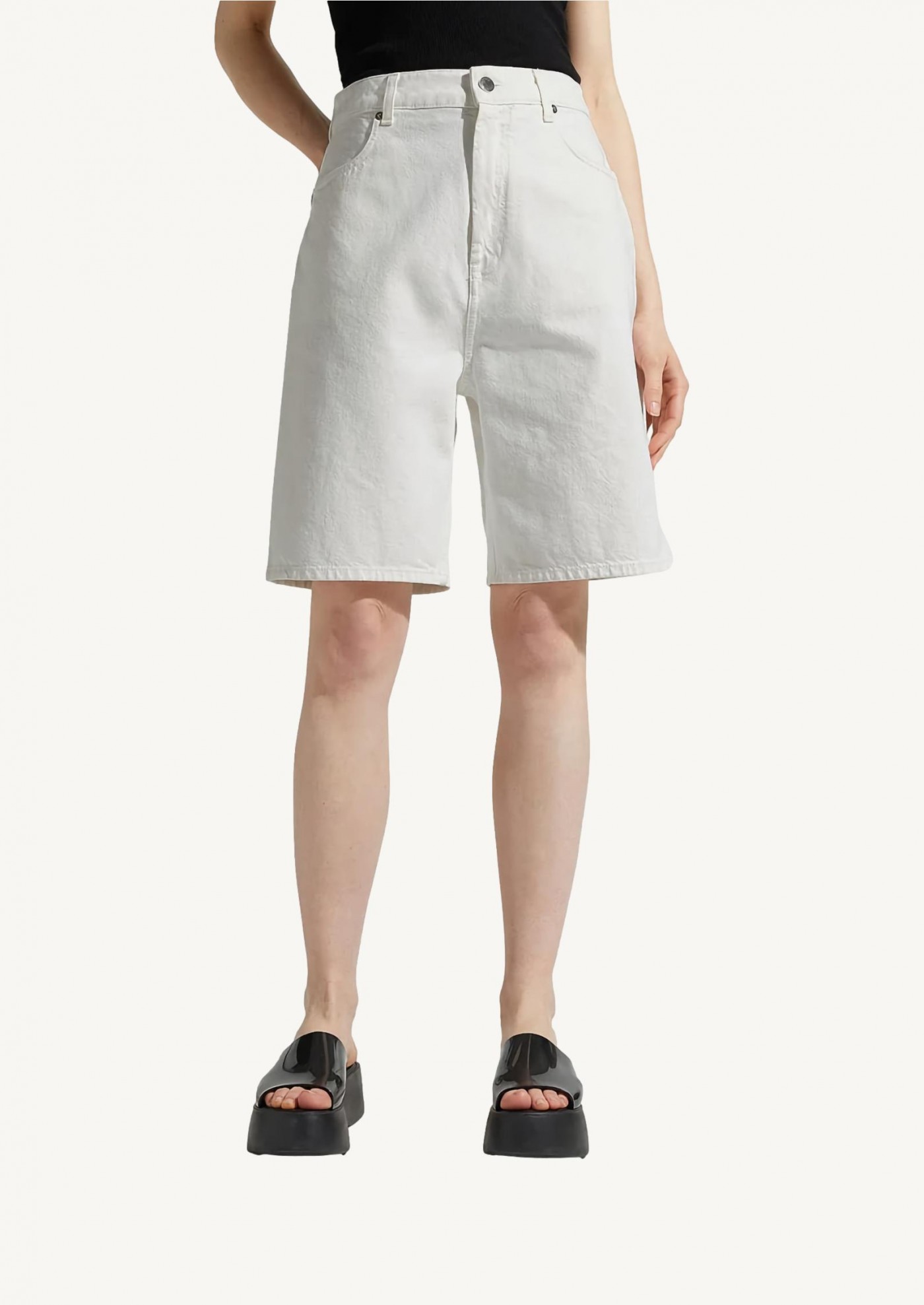 Organic cotton denim shorts