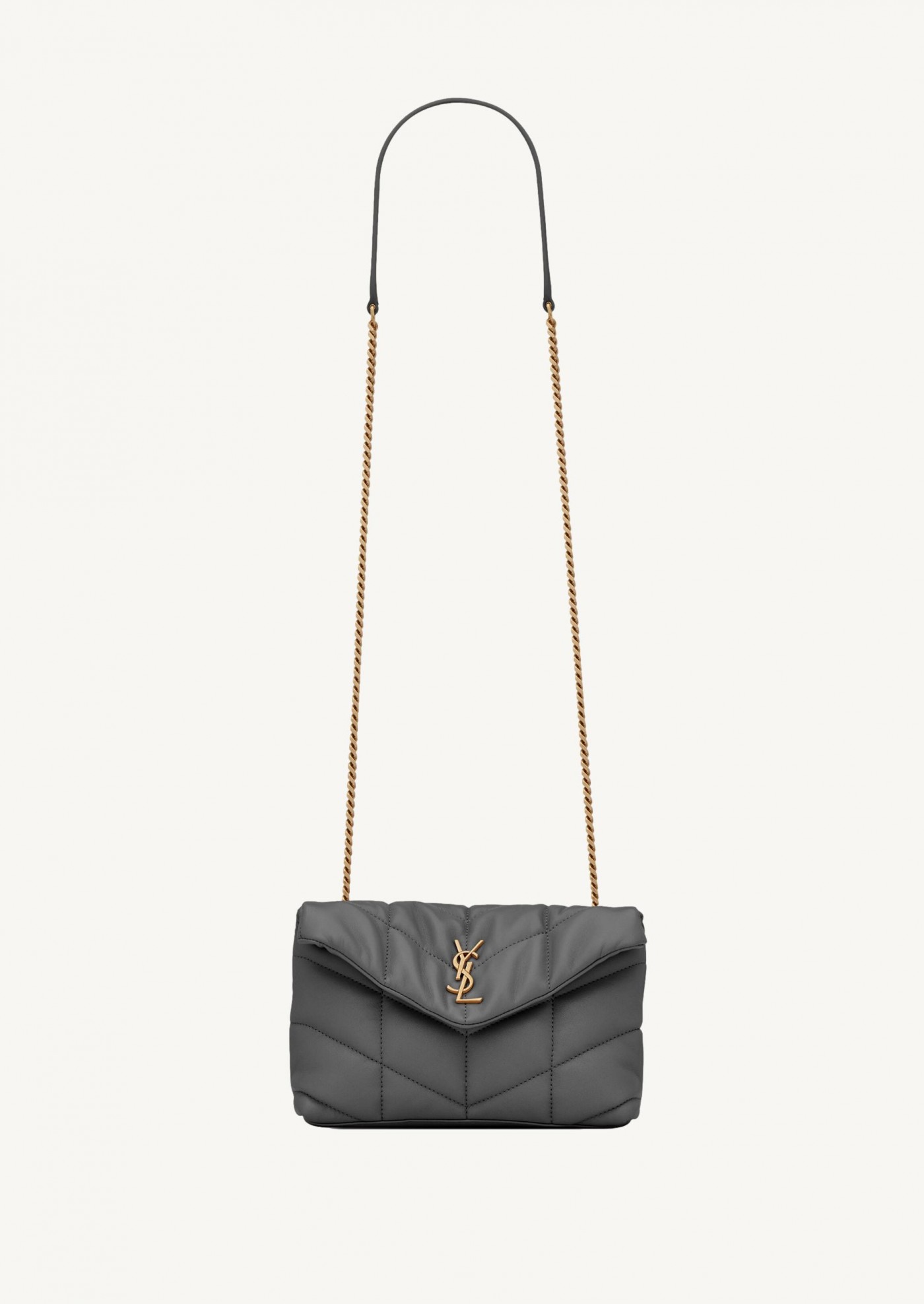 Saint Laurent - Loulou Toy Black Puff Leather Chain Shoulder Bag