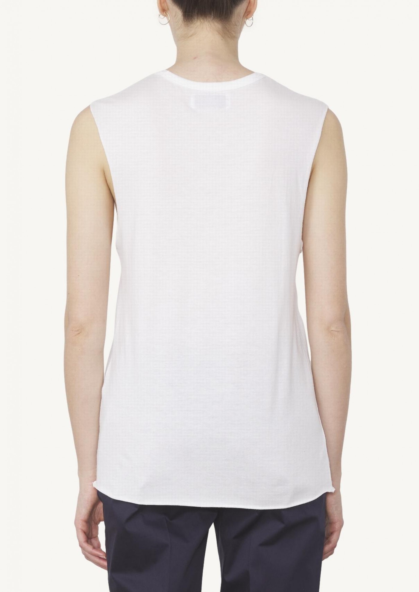 Débardeur coton tencel blanc