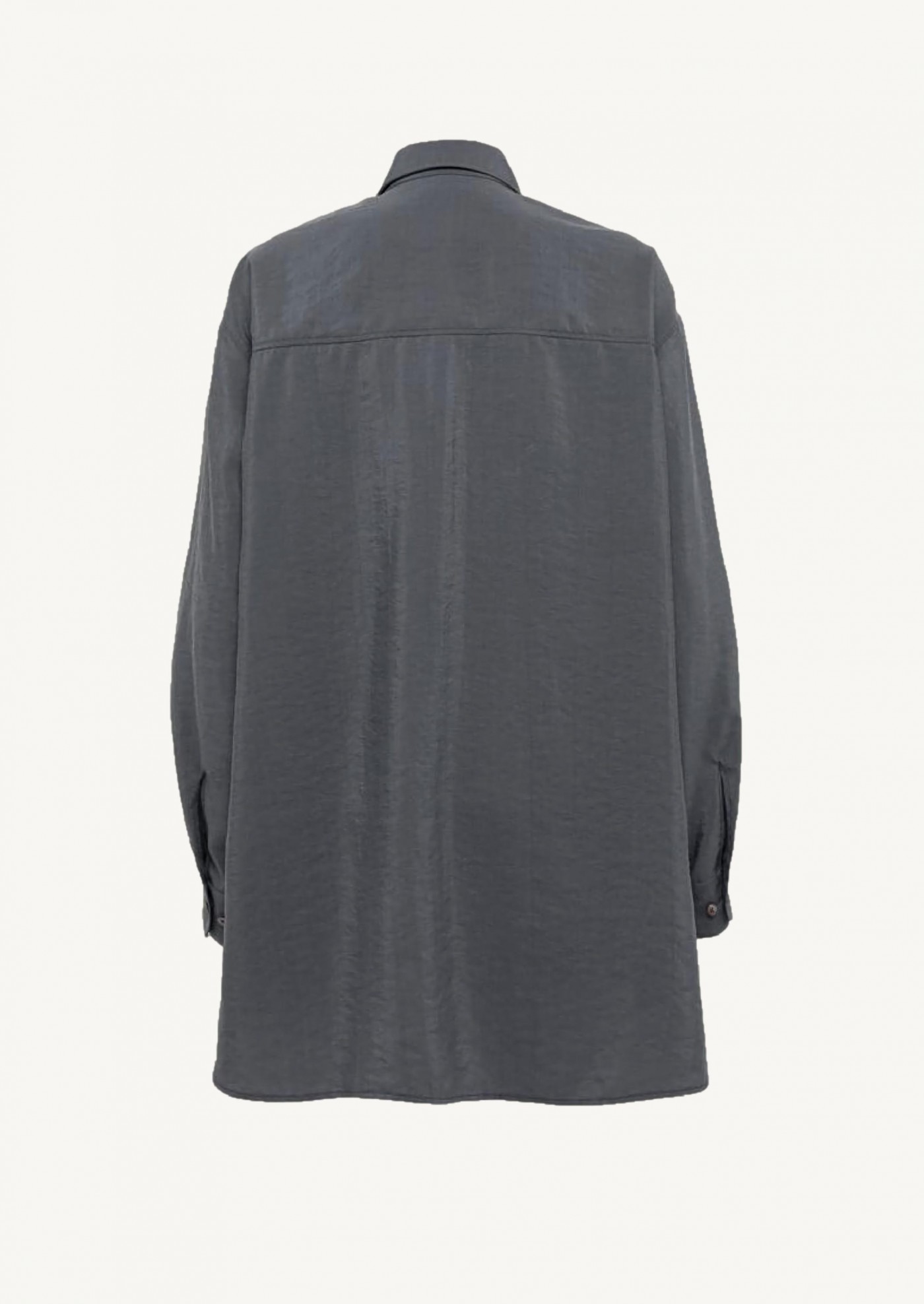 Shirt In Silk In Aluminium