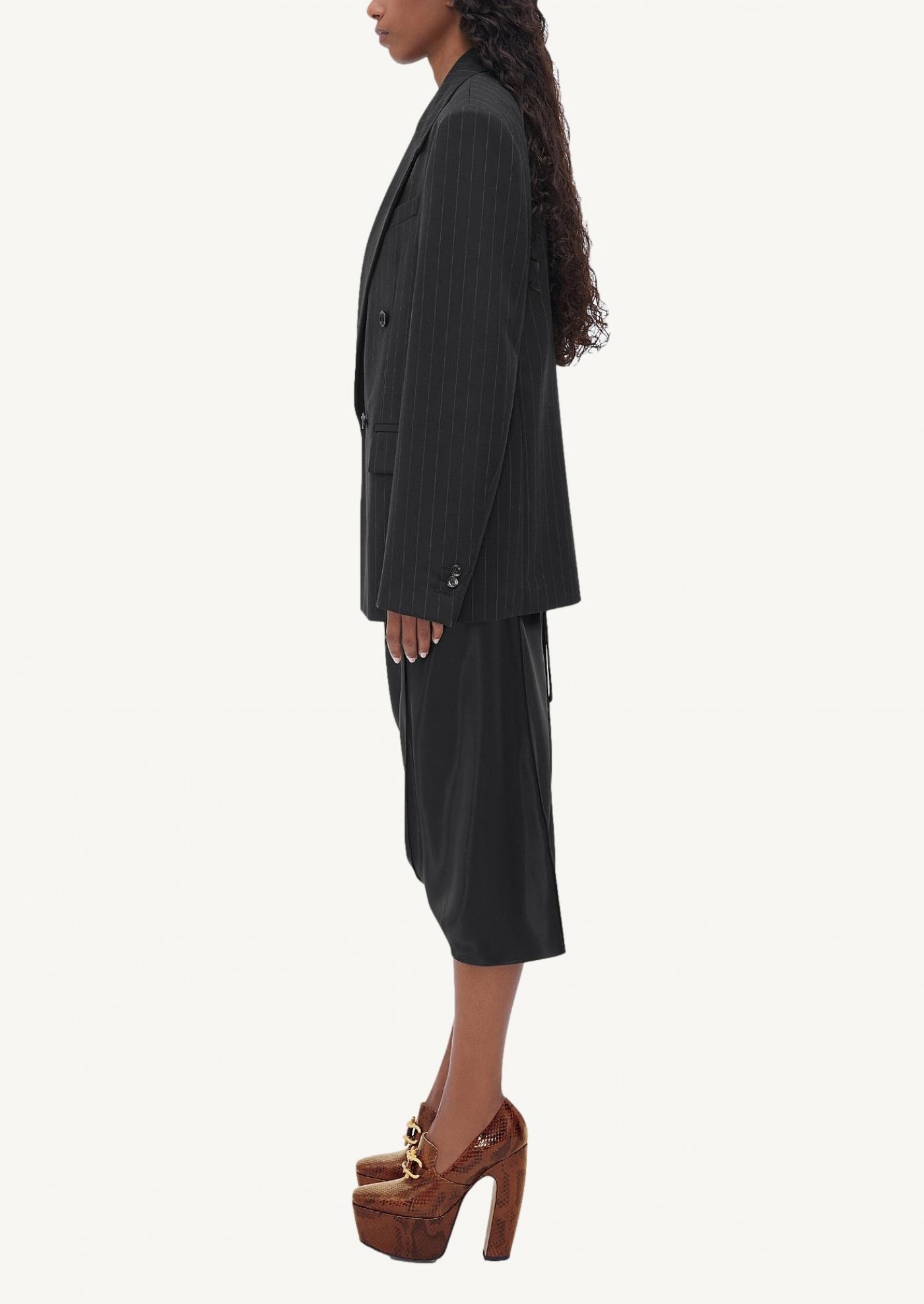 Wool Jacket and Shirt with fine stripes