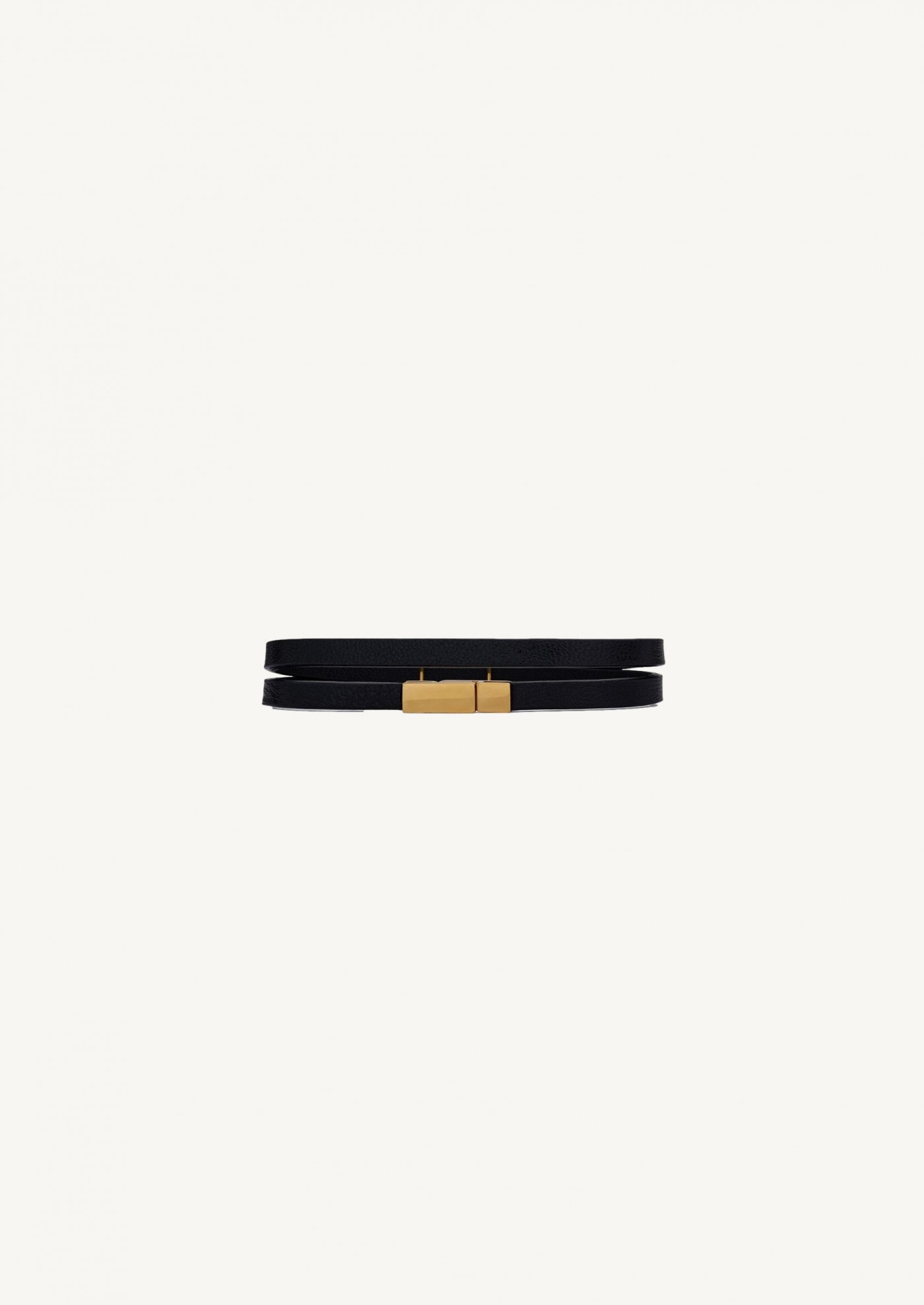 Bracelet Opyum fine double turn black gold finish