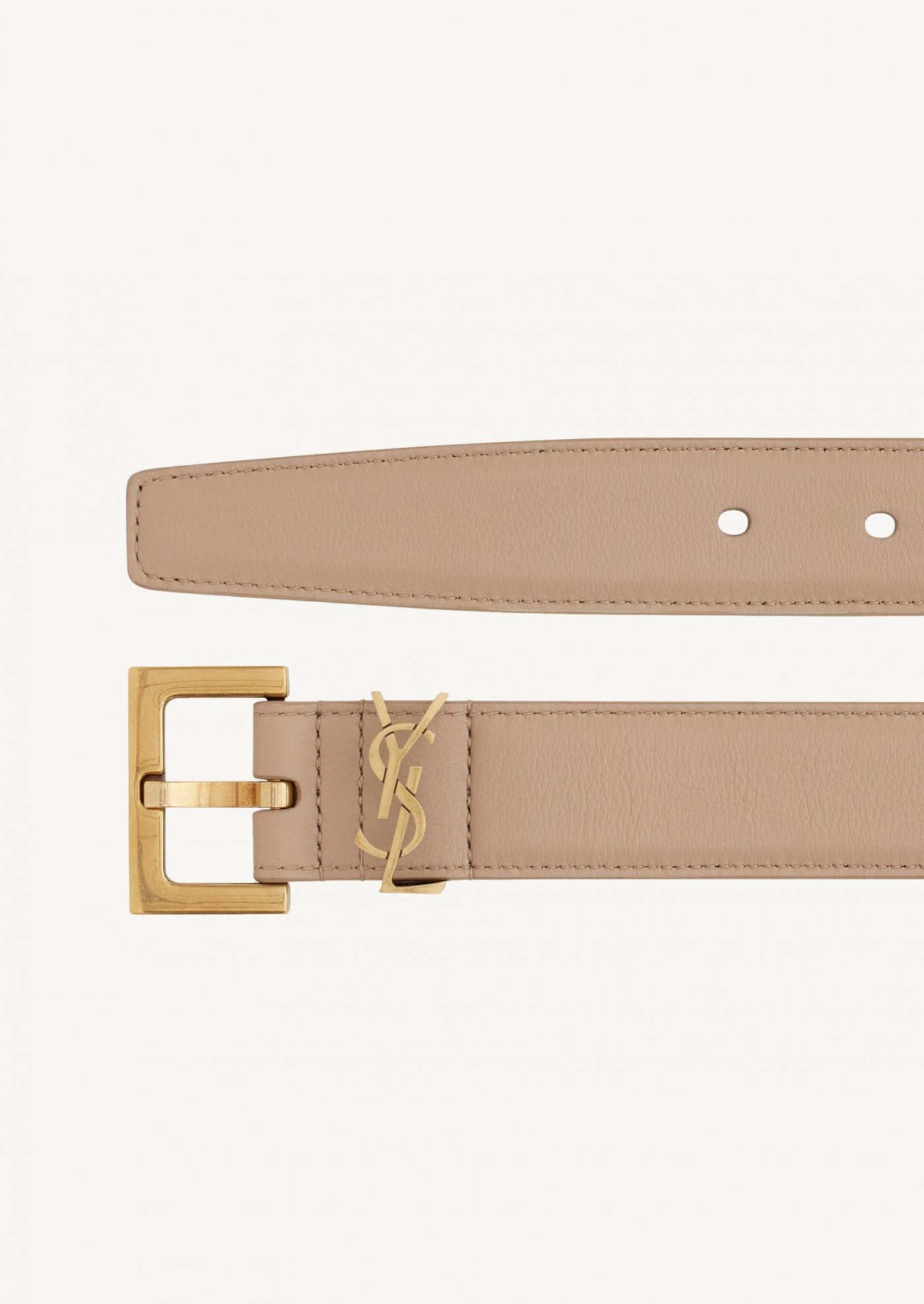 Cassandra fine beige belt with gold finish