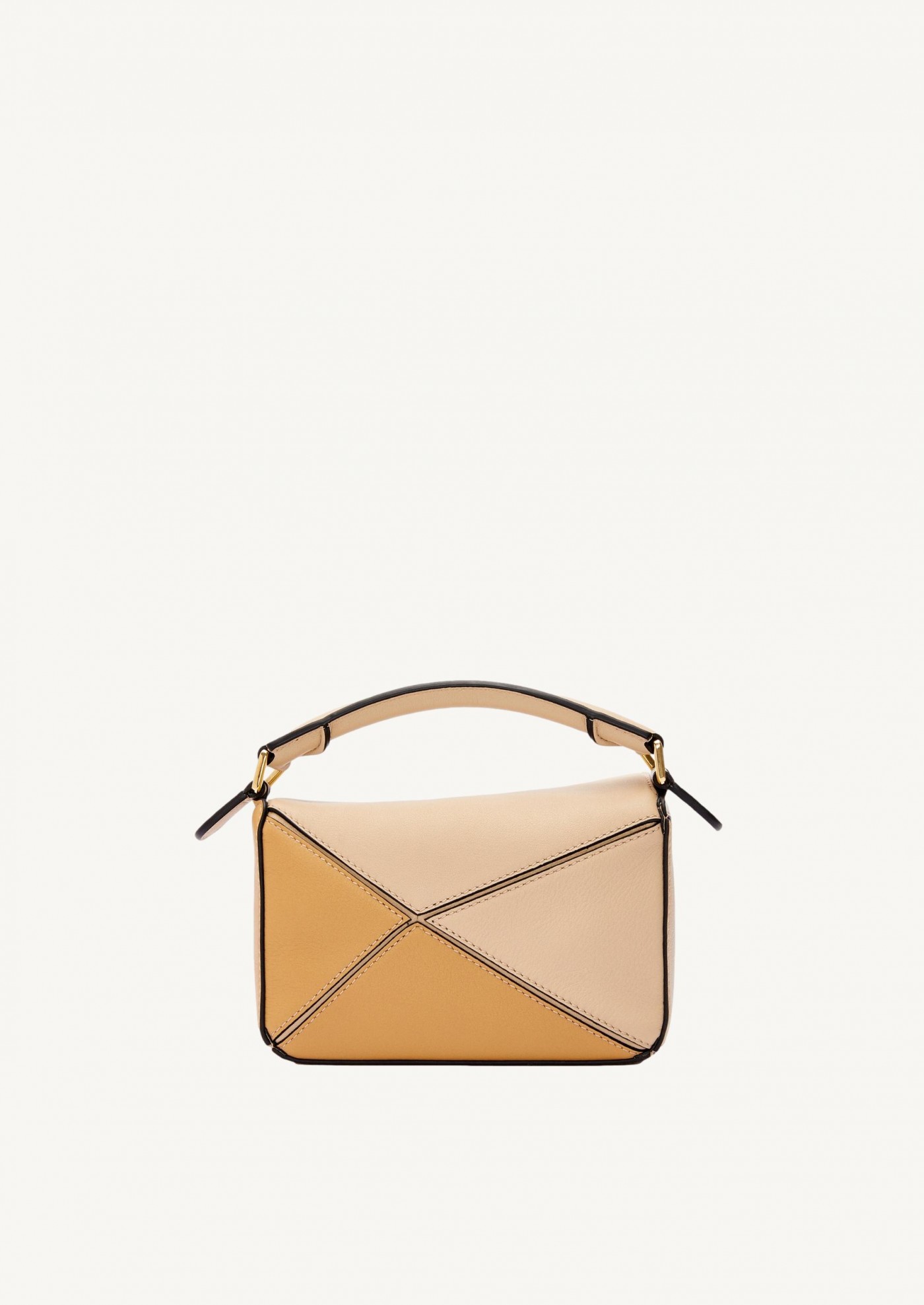Mini sac Puzzle en cuir de veau classique beige dusty-white soft
