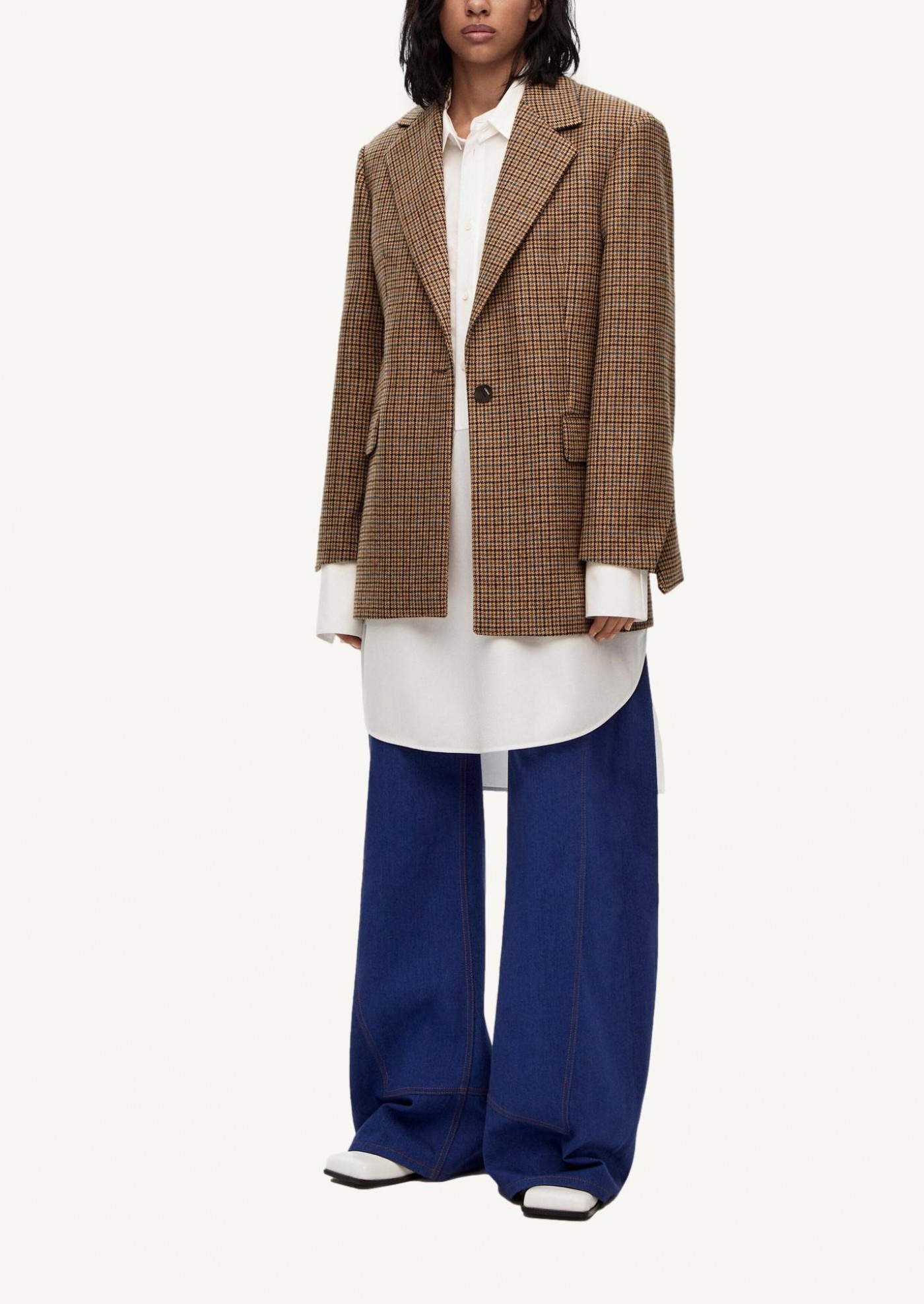 Houndstooth blazer in wool