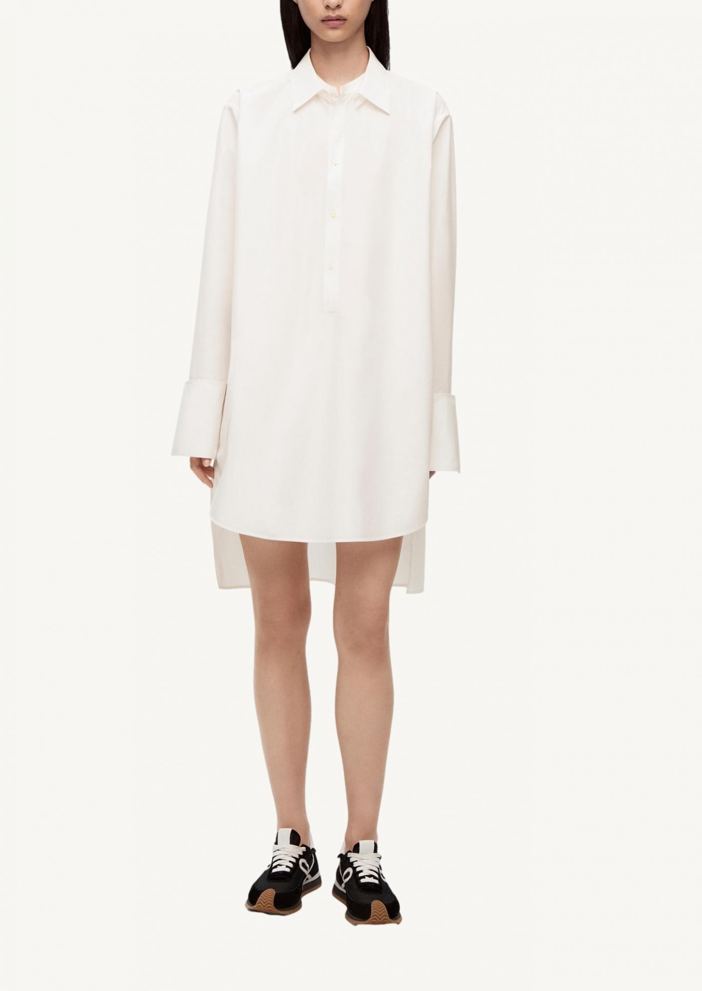 Robe chemise déconstruite en coton