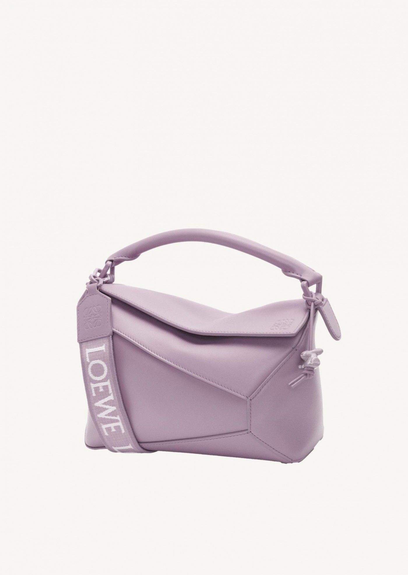 Small Puzzle Edge bag in satin calfskin Aubergine Pale Glaze Loewe Small Puzzle Edge bag in satin calfskin Aubergine Pale Glaze Loewe