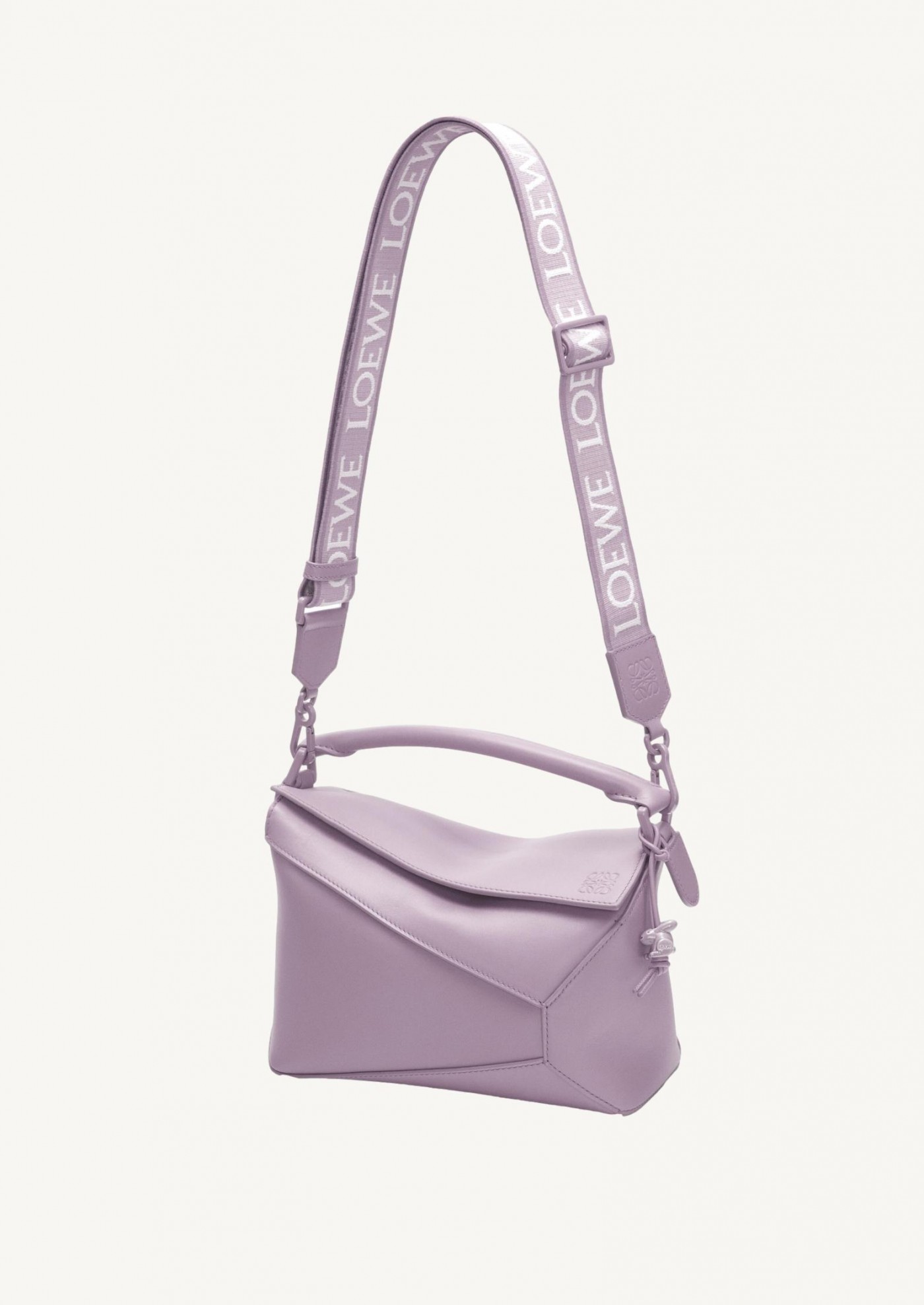 Small Puzzle Edge bag in satin calfskin Aubergine Pale Glaze Loewe Small Puzzle Edge bag in satin calfskin Aubergine Pale Glaze Loewe