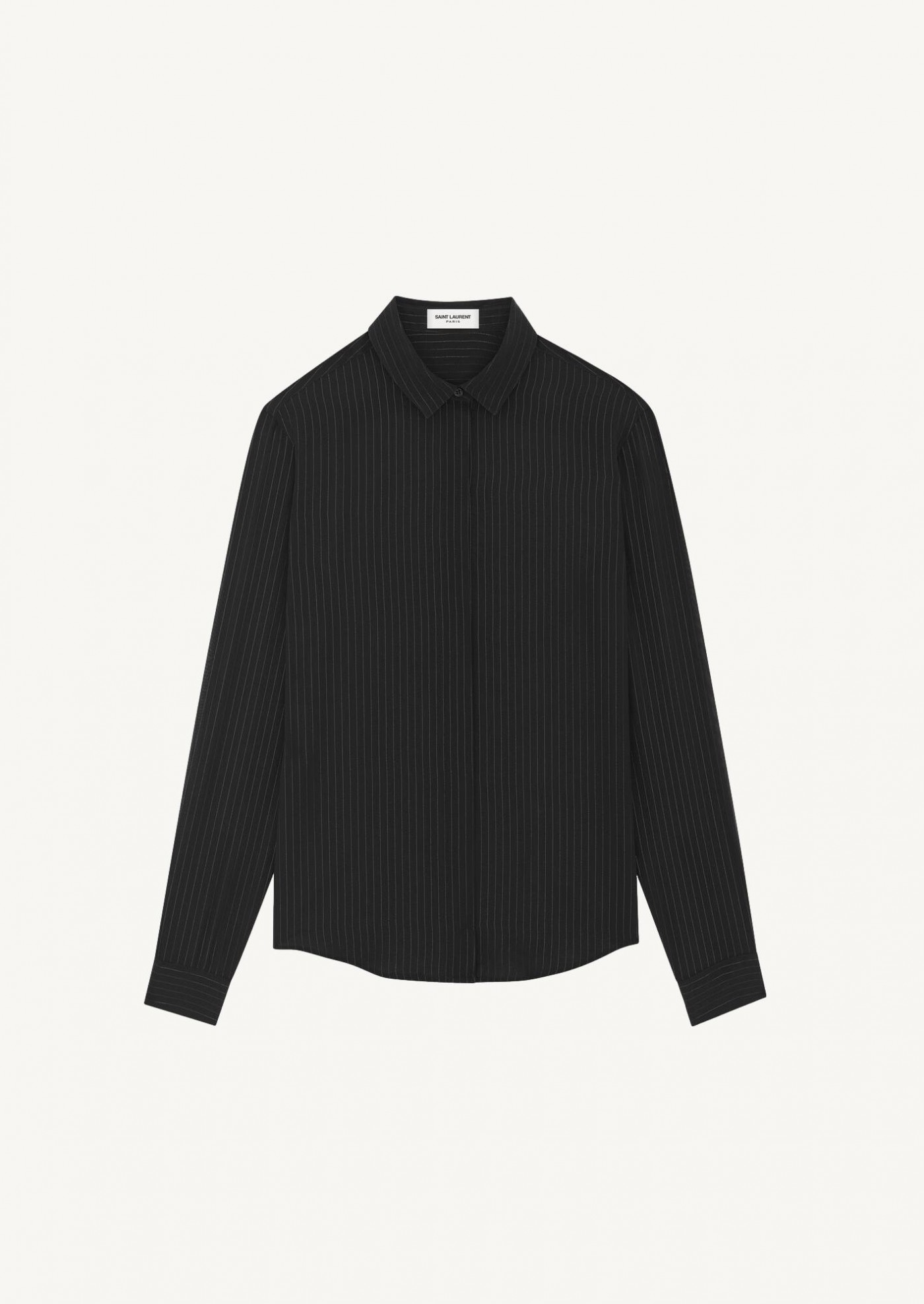 shirt in striped lamé - Saint Laurent Paris