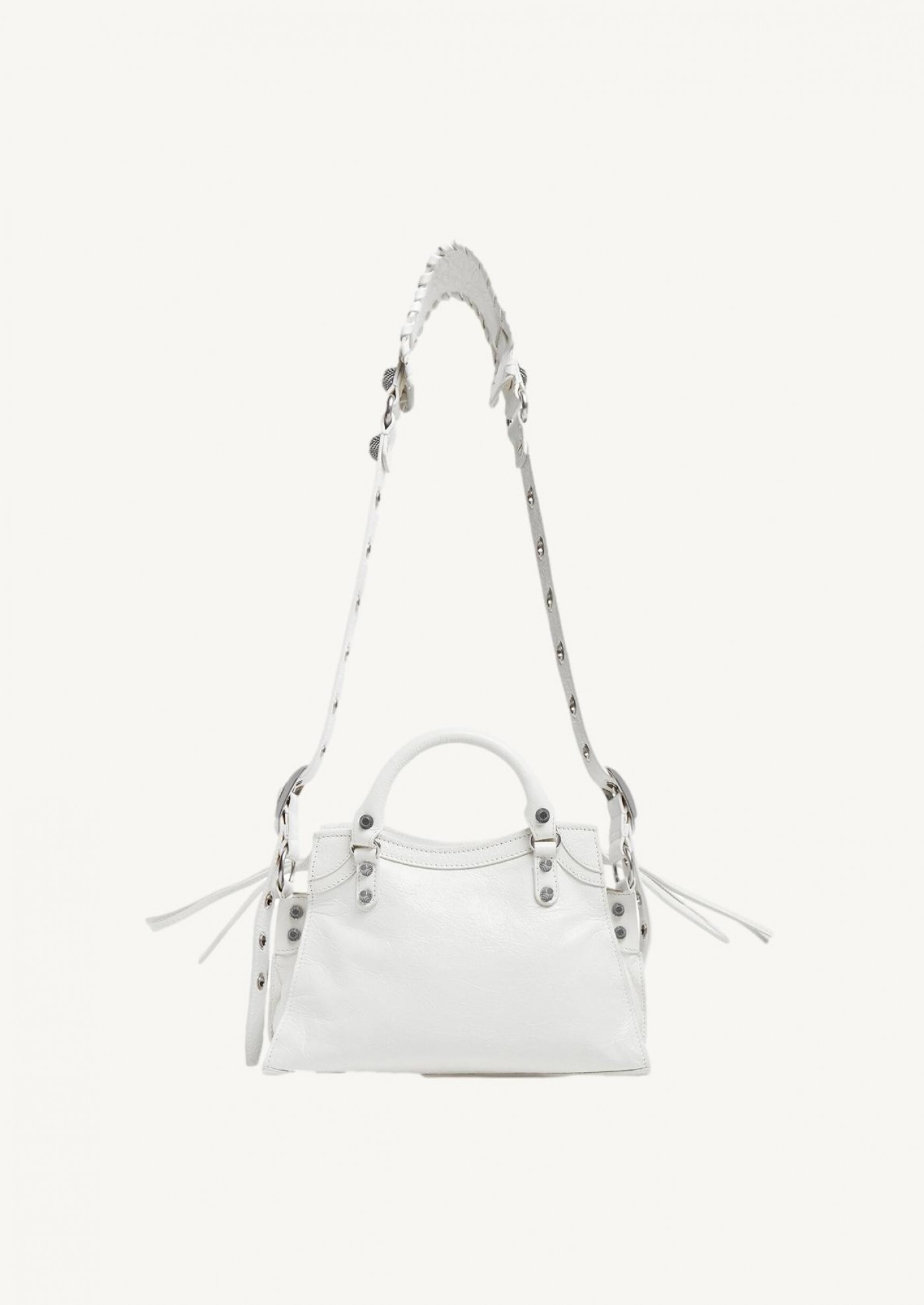 Sac à main neo cagole modèle xs pour femme en blanc