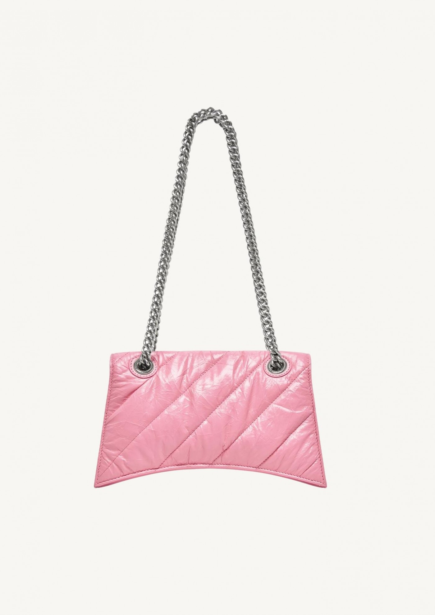 Sac avec chaîne crush petit modèle matelassé pour femme en rose