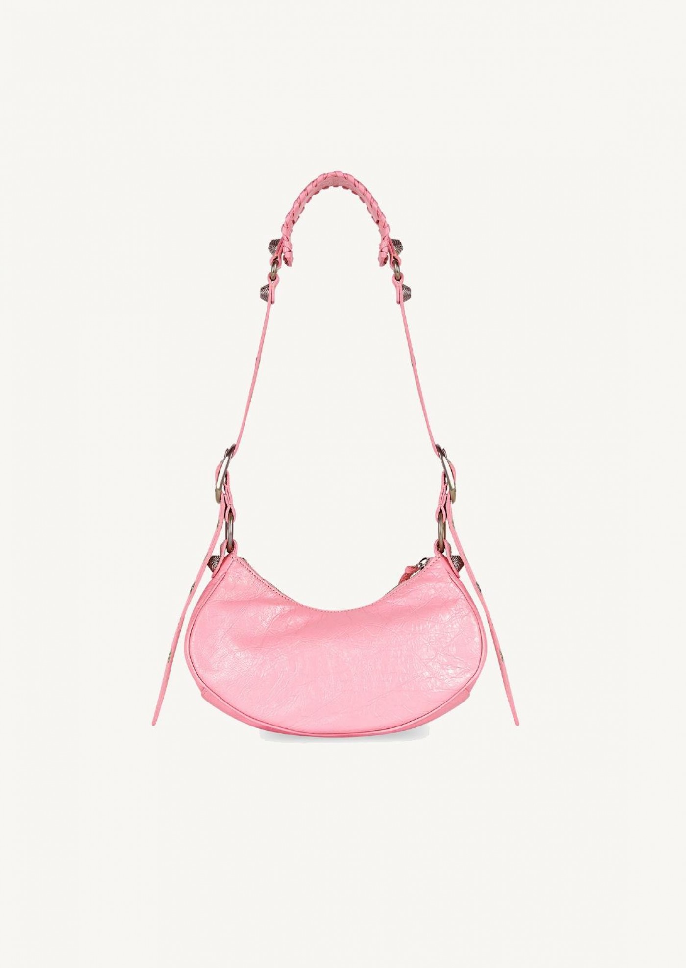 Sac porté épaule le cagole modèle xs pour femme en rose