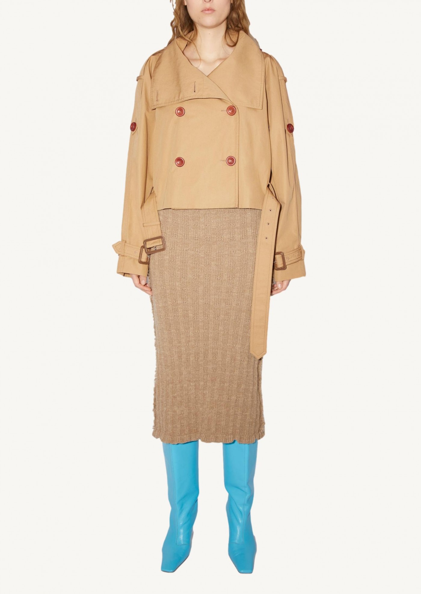 Beige trench jacket