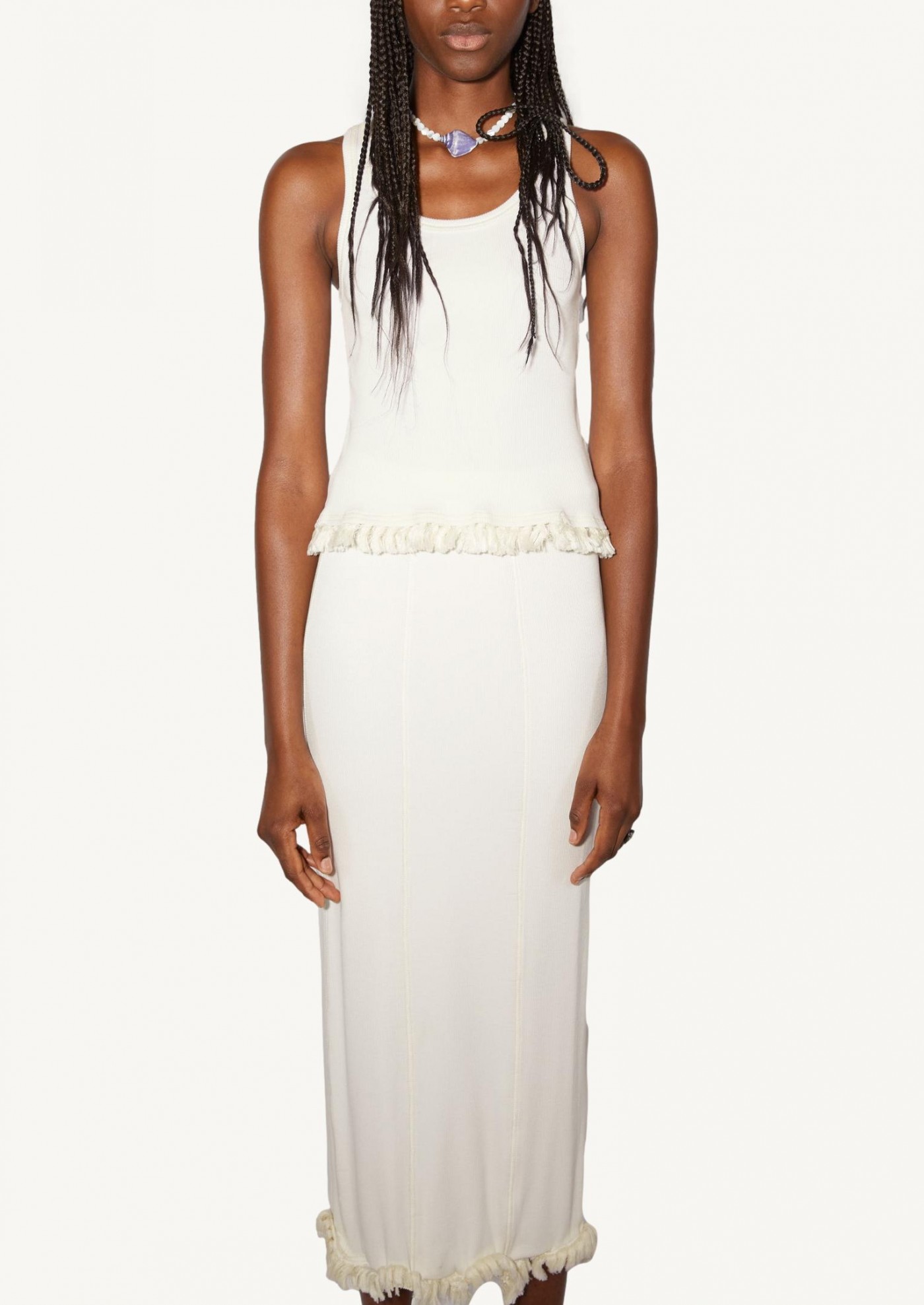 Tassel tank top white