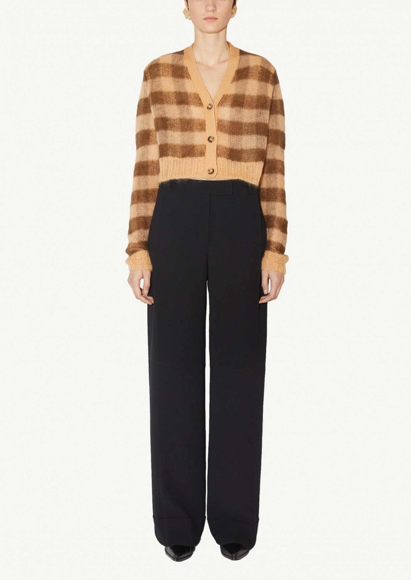 Pantalon tailleur droit noir