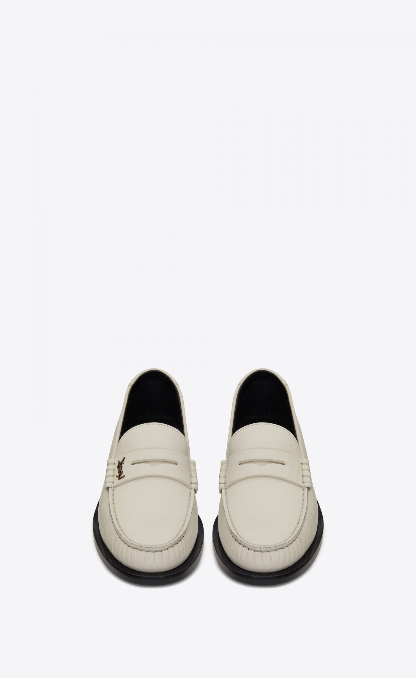Le Loaffer moccassin en cuir lisse pearl