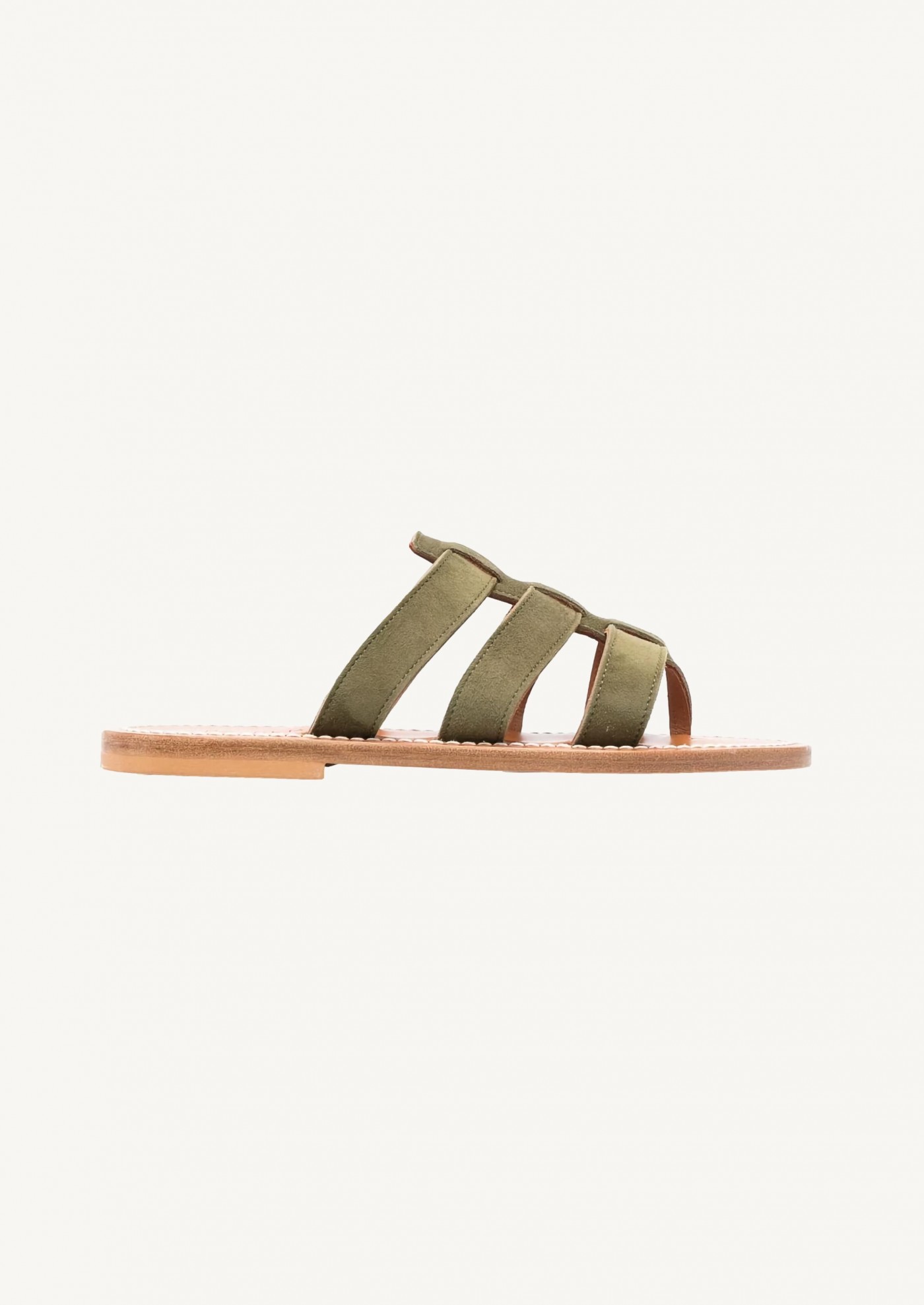 Sandales plates Dolon khaki