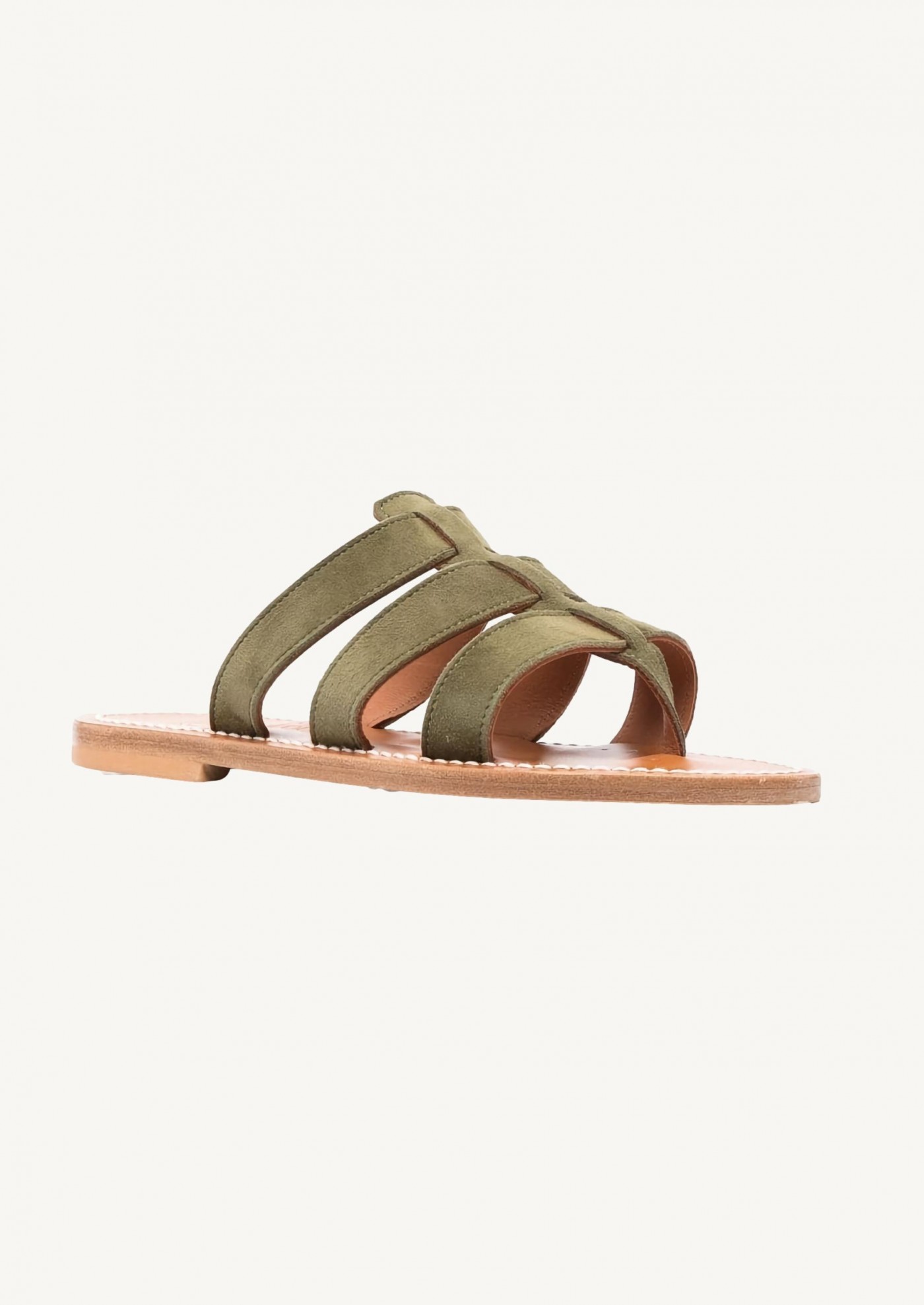 Dolon khaki flat sandals